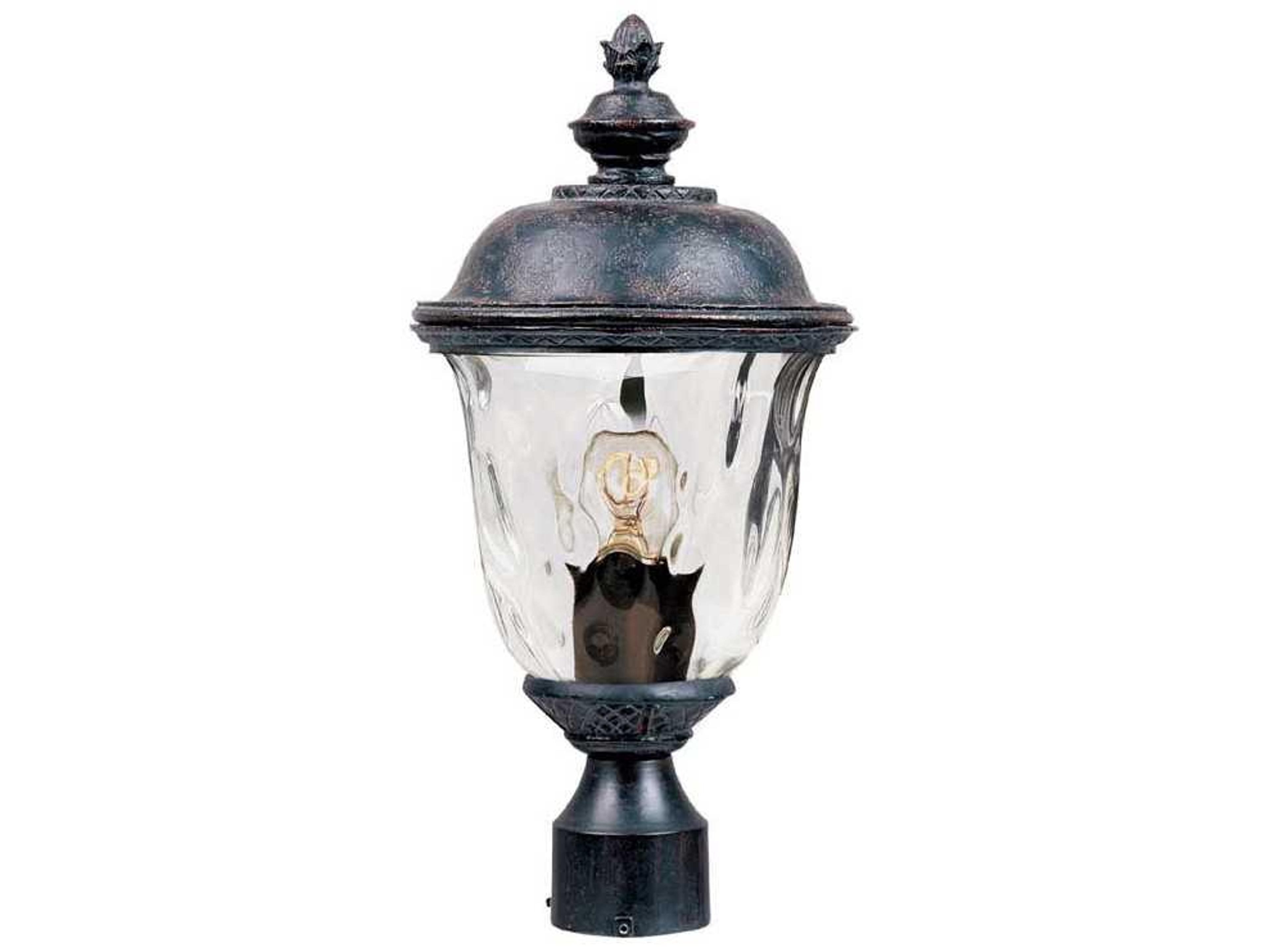 Carriage House VX & Water Glass Incandescent Outdoor Post Light