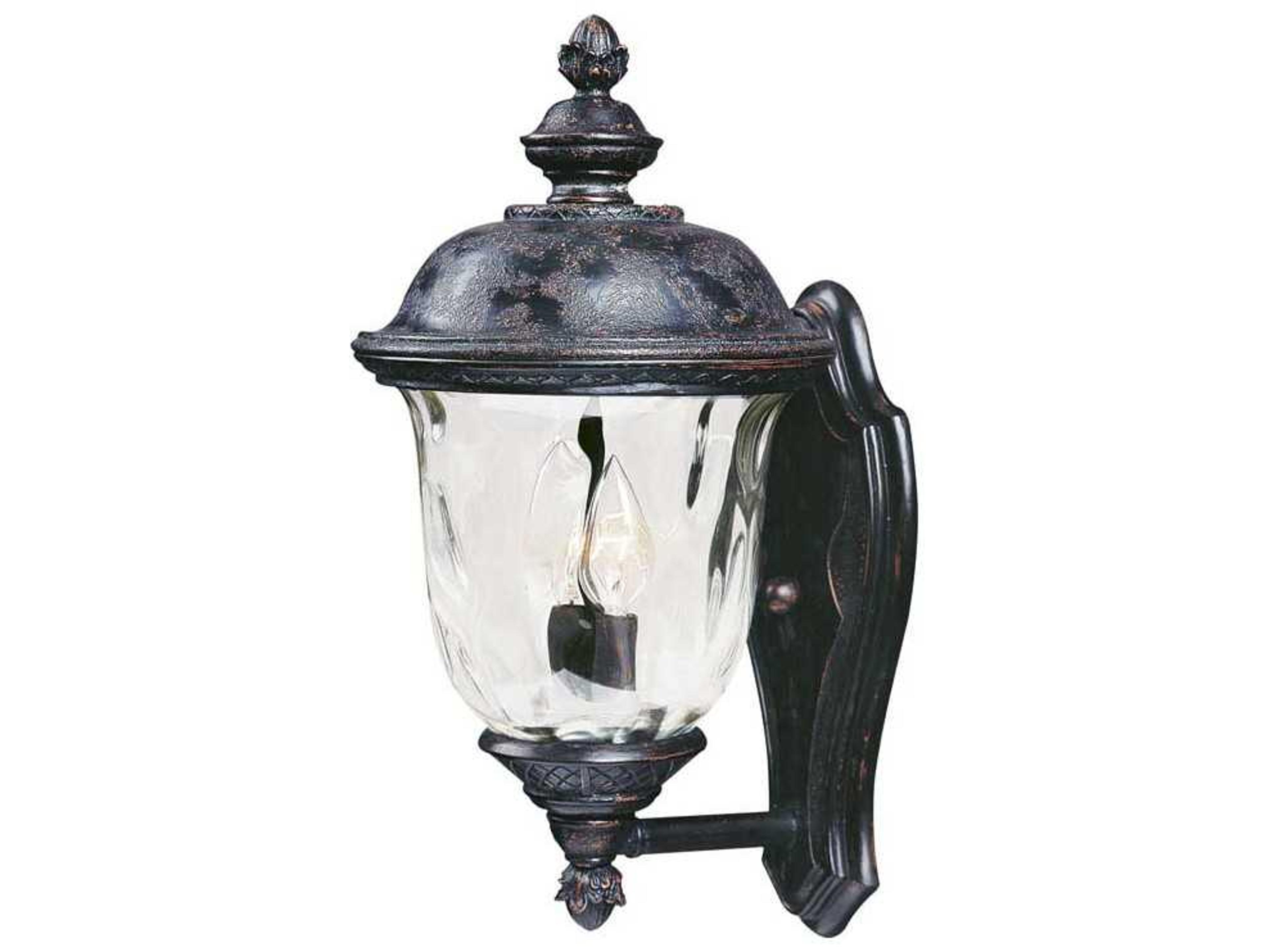 Carriage House VX & Water Glass Incandescent Outdoor Wall Light