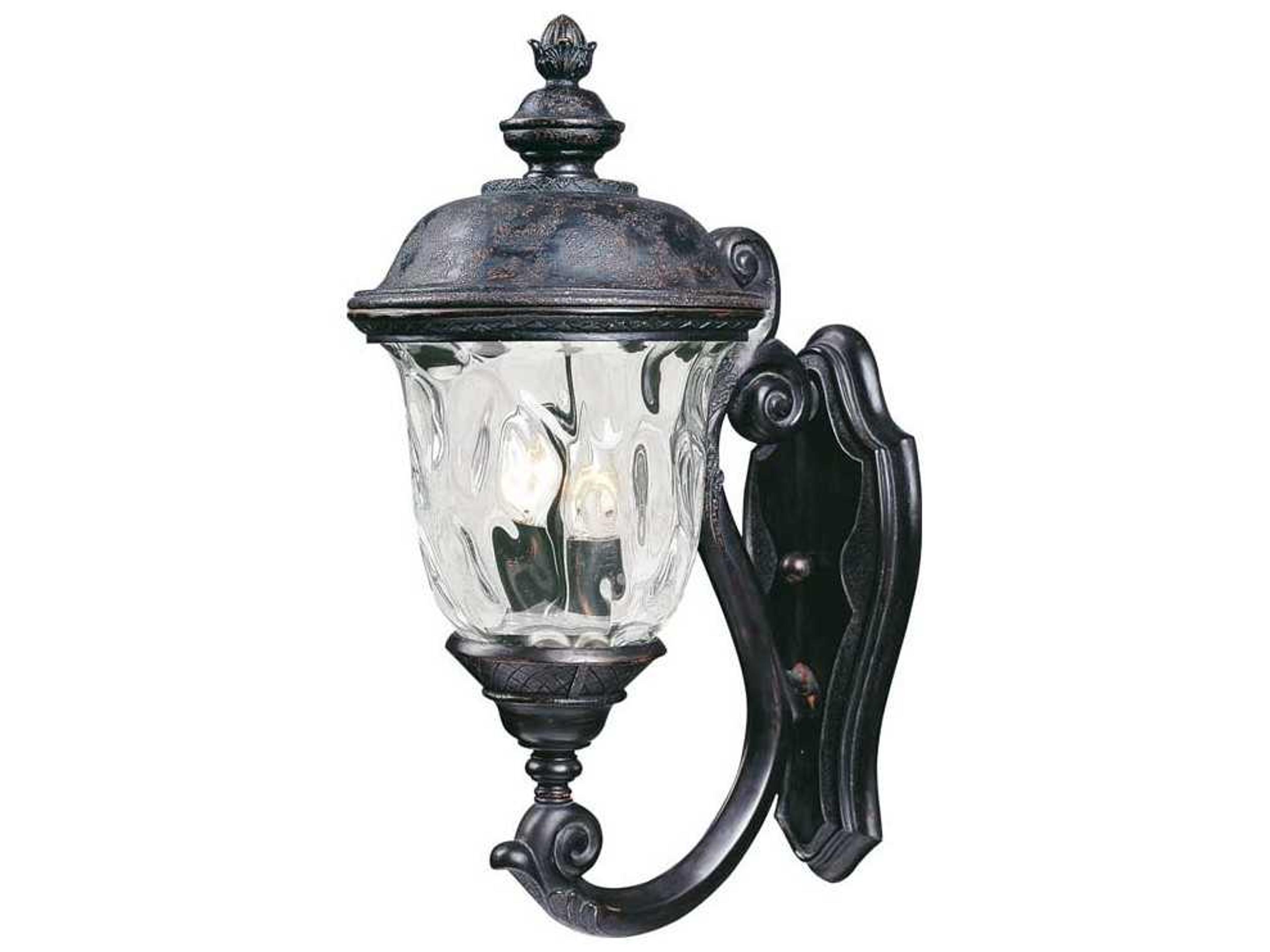 Carriage House VX & Water Glass Incandescent Outdoor Wall Light