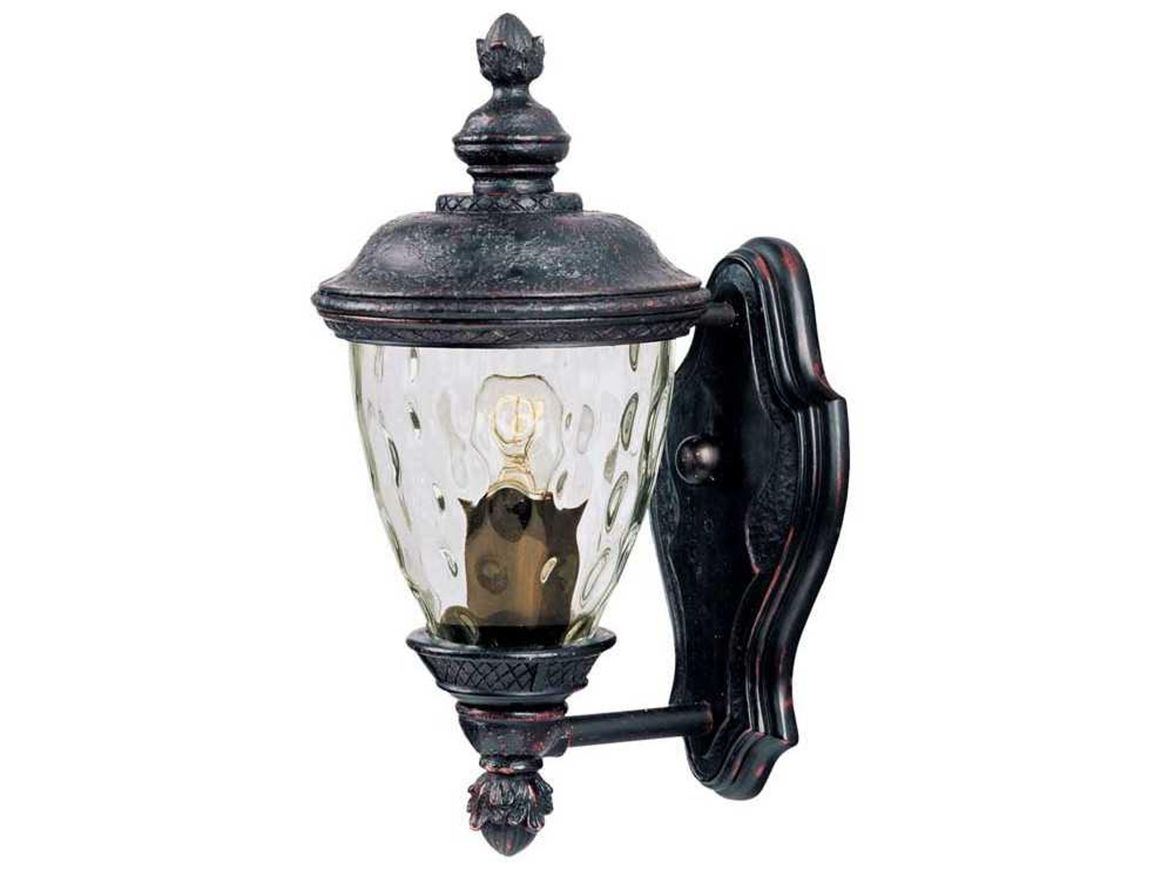 Carriage House VX & Water Glass Incandescent Outdoor Wall Light