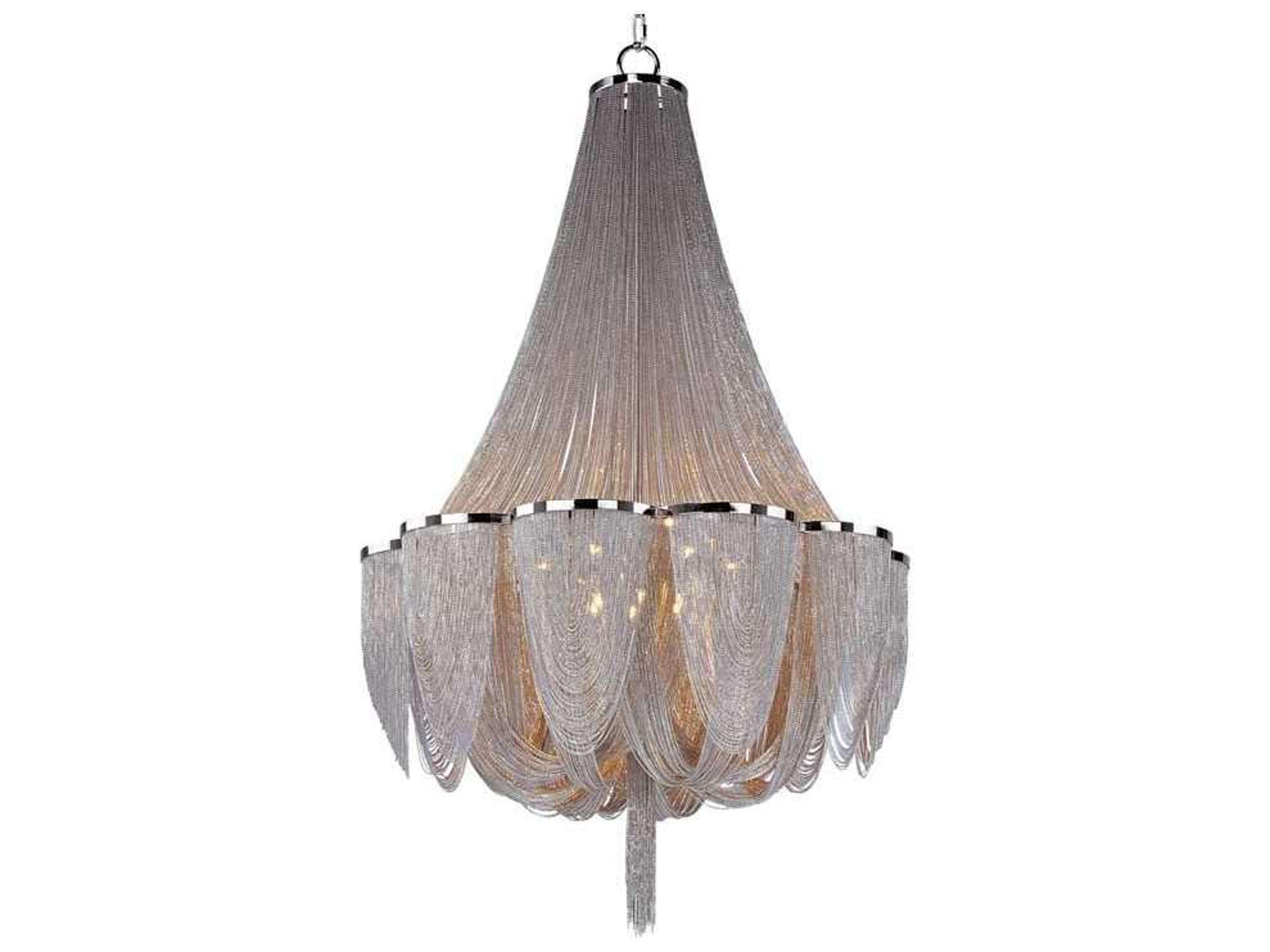 Chantilly 1-Light Polished Nickel Empire Chandelier