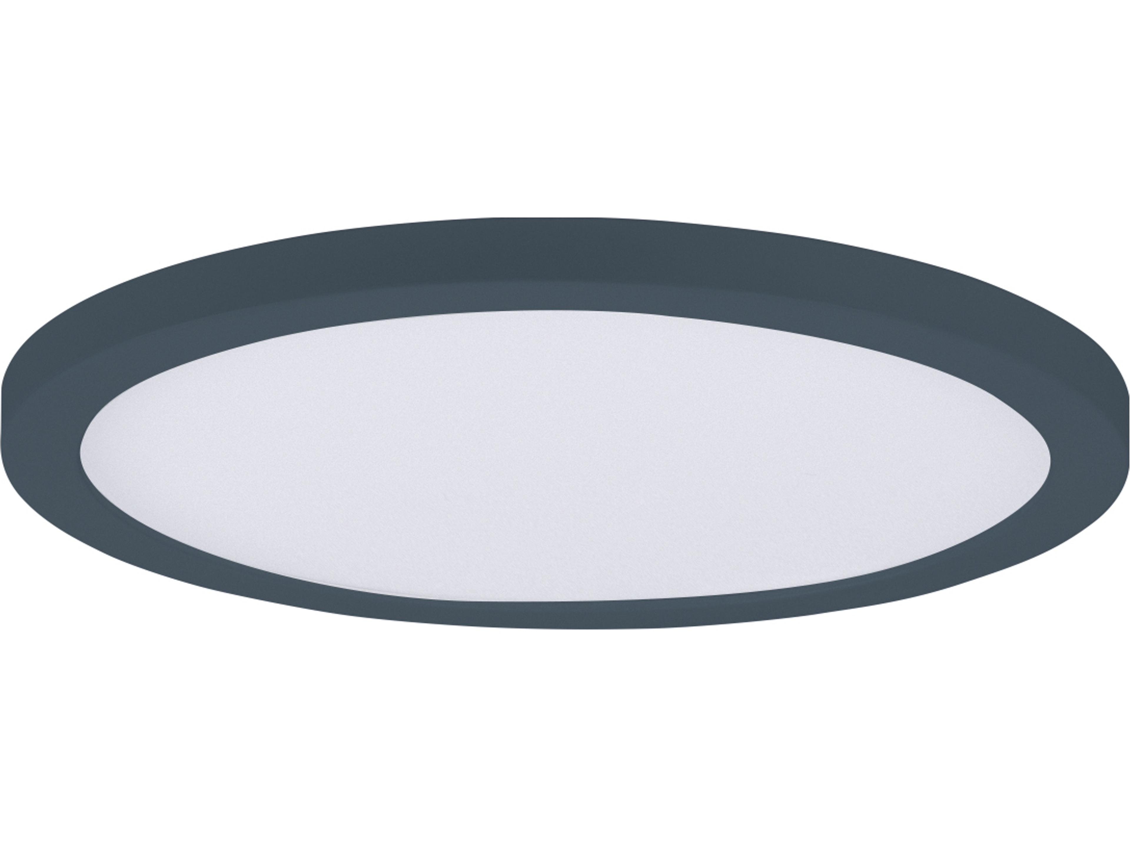Chip 1-Light Black LED Round Flush Mount