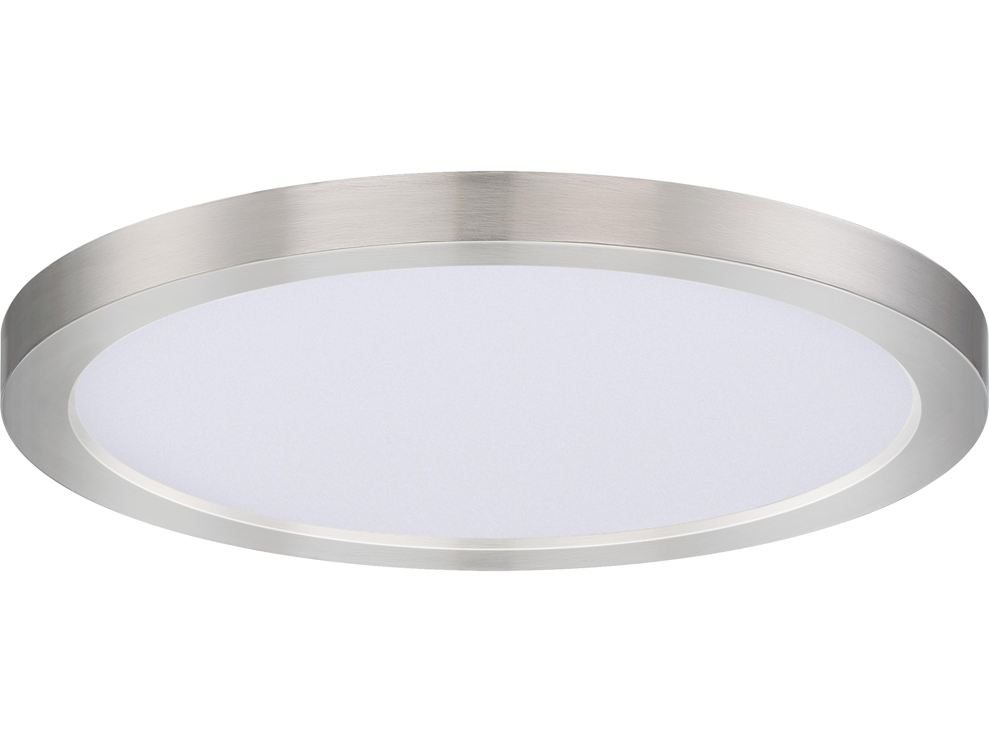 Chip 1-Light Satin Nickel LED Round Flush Mount