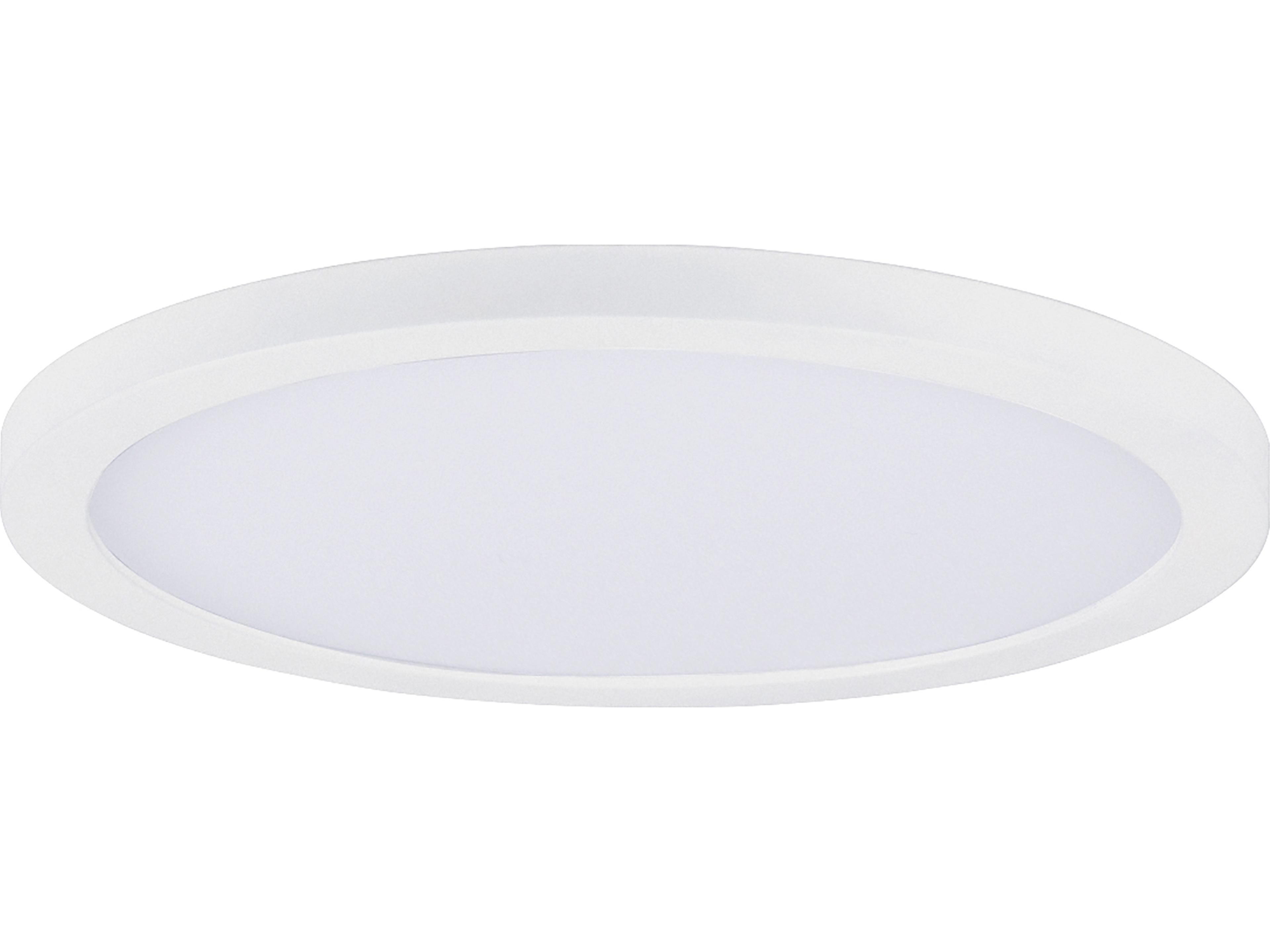 Chip 1-Light White LED Round Flush Mount