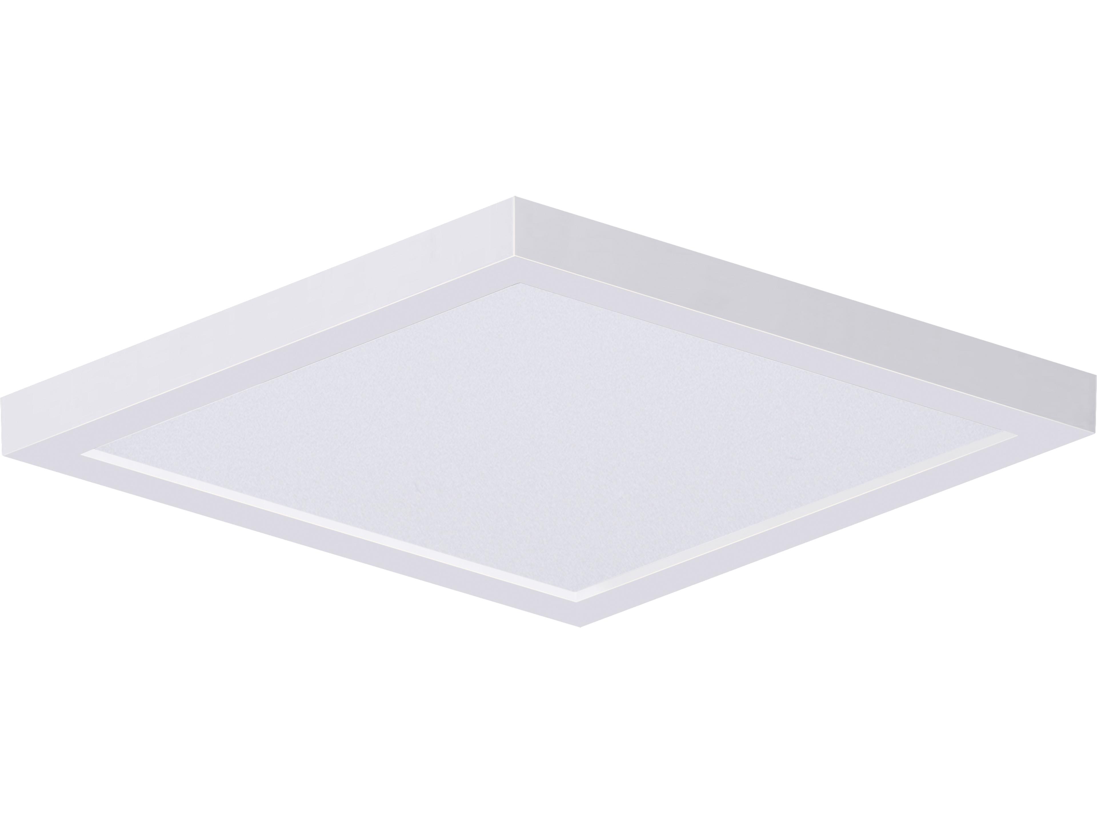 Chip 1-Light White LED Geometric Flush Mount
