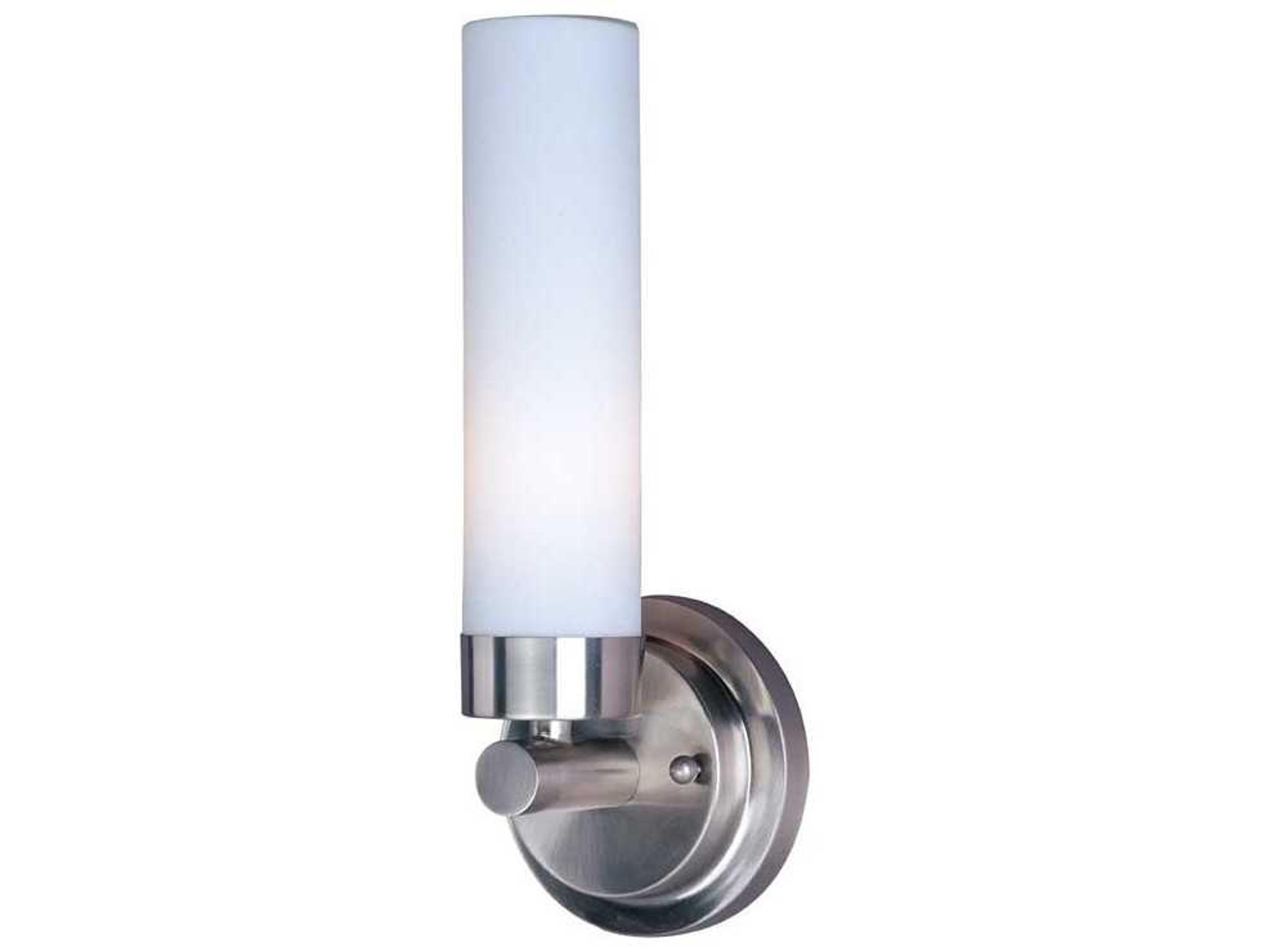 Cilandro 1-Light Satin Nickel Glass Wall Sconce