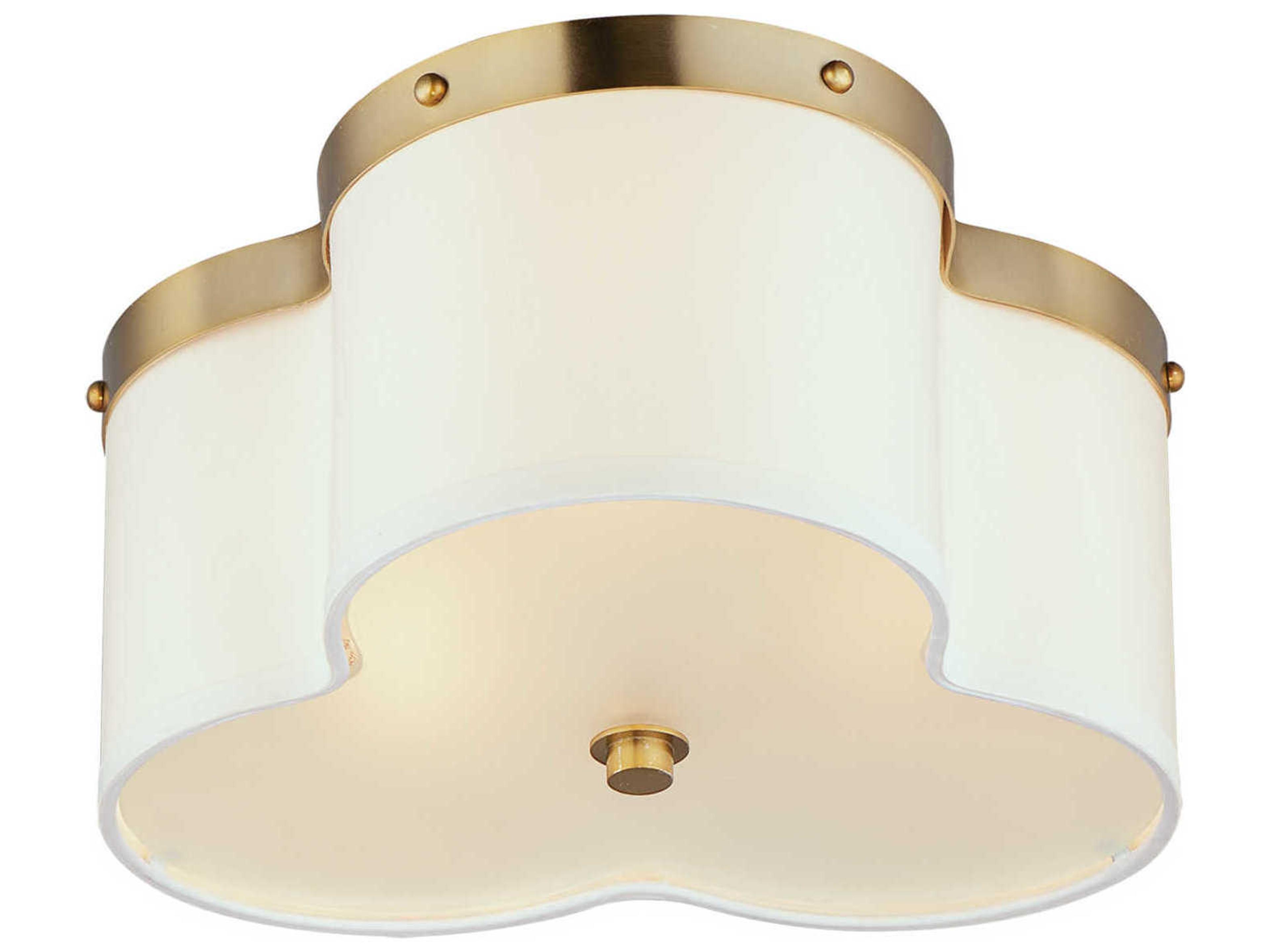 Clover 3-Light Satin Brass Flush Mount