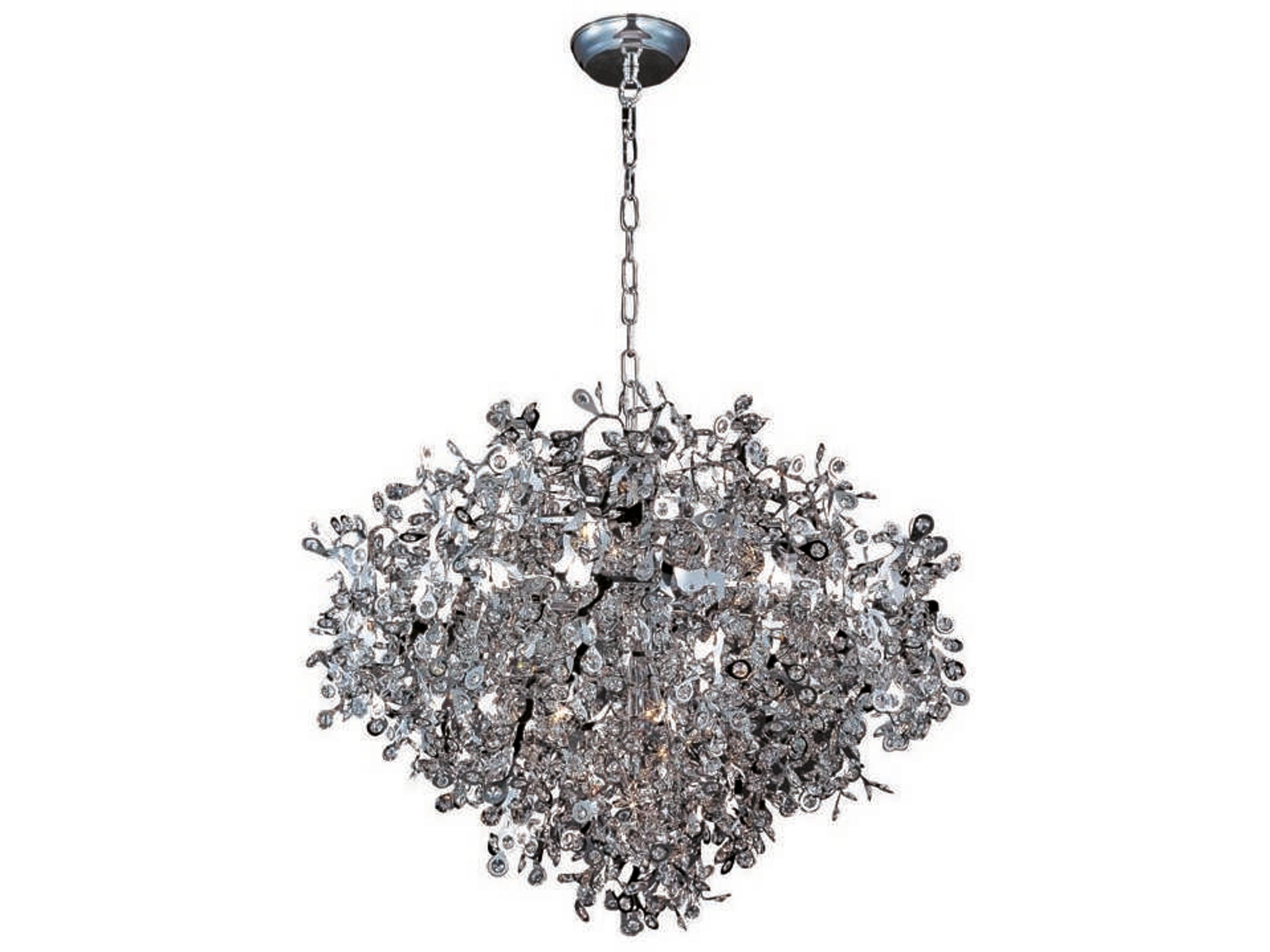Comet 13-Light Polished Chrome Crystal Glass Pendant