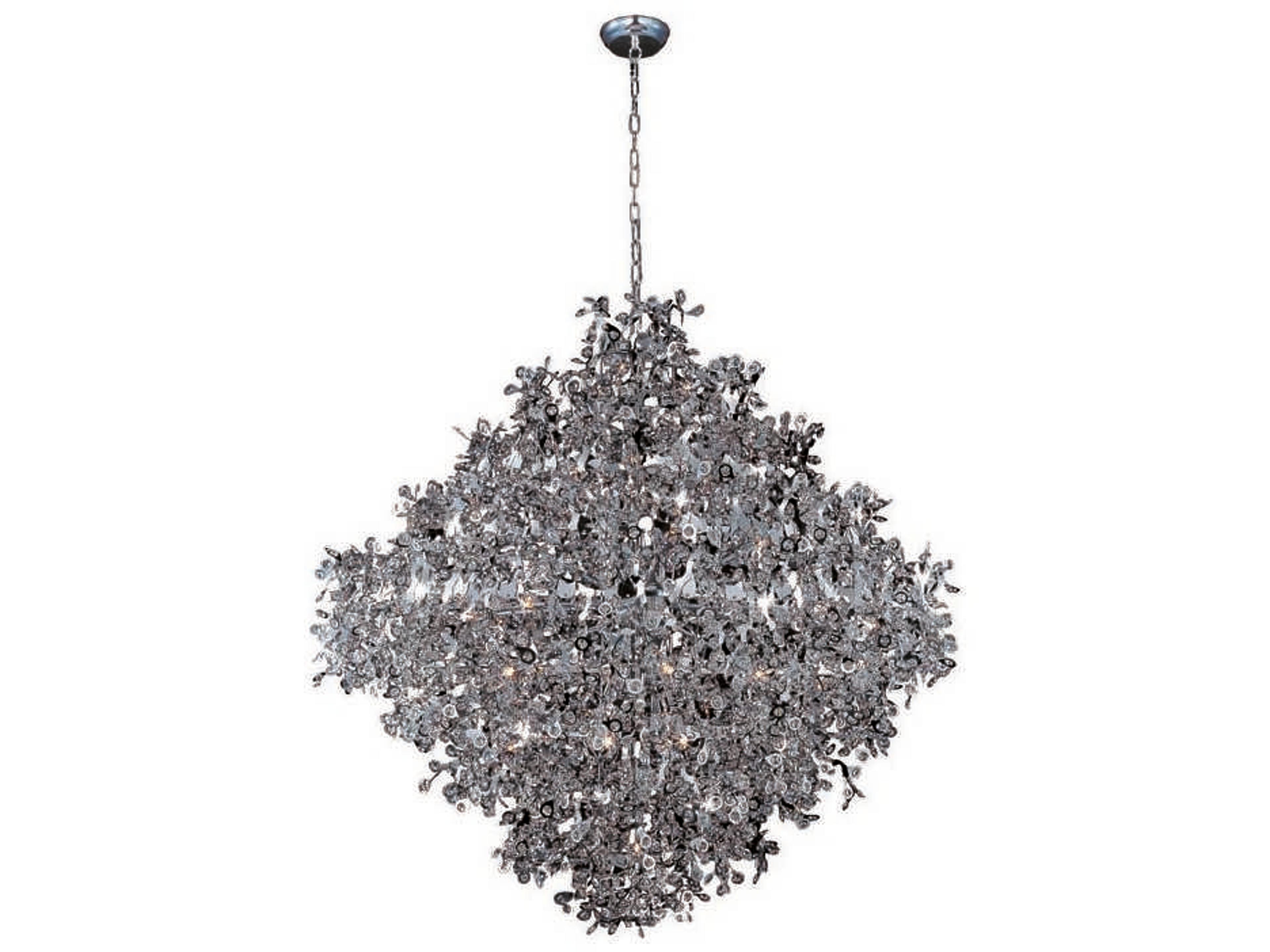 Comet 2-Light Polished Chrome Crystal Glass Pendant