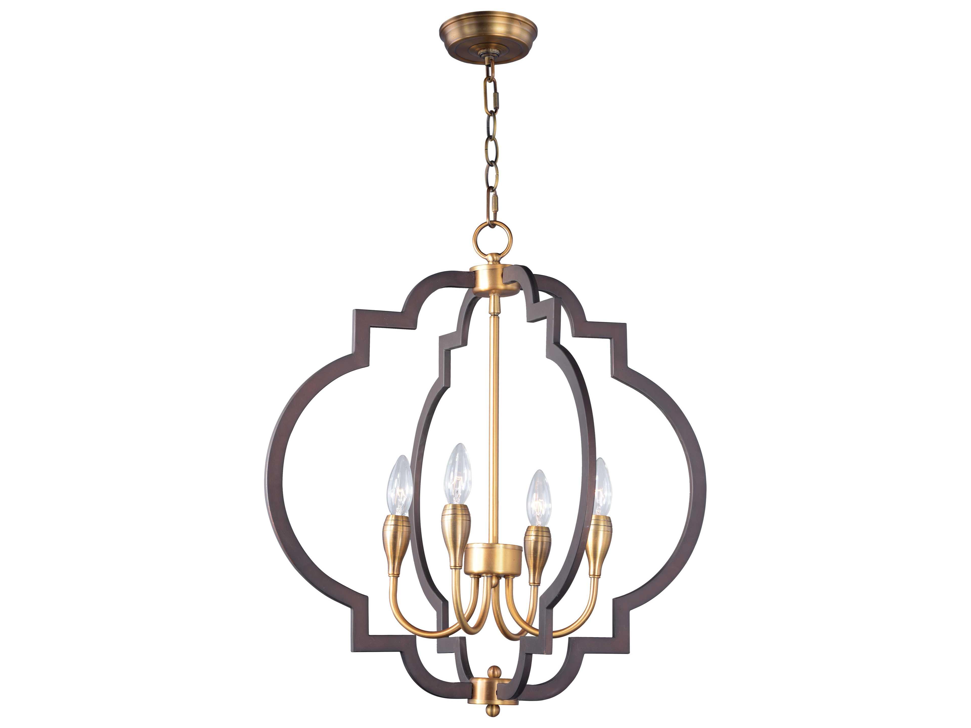 Crest 4-Light Oil Rubbed Bronze Antique Brass Candelabra Chandelier