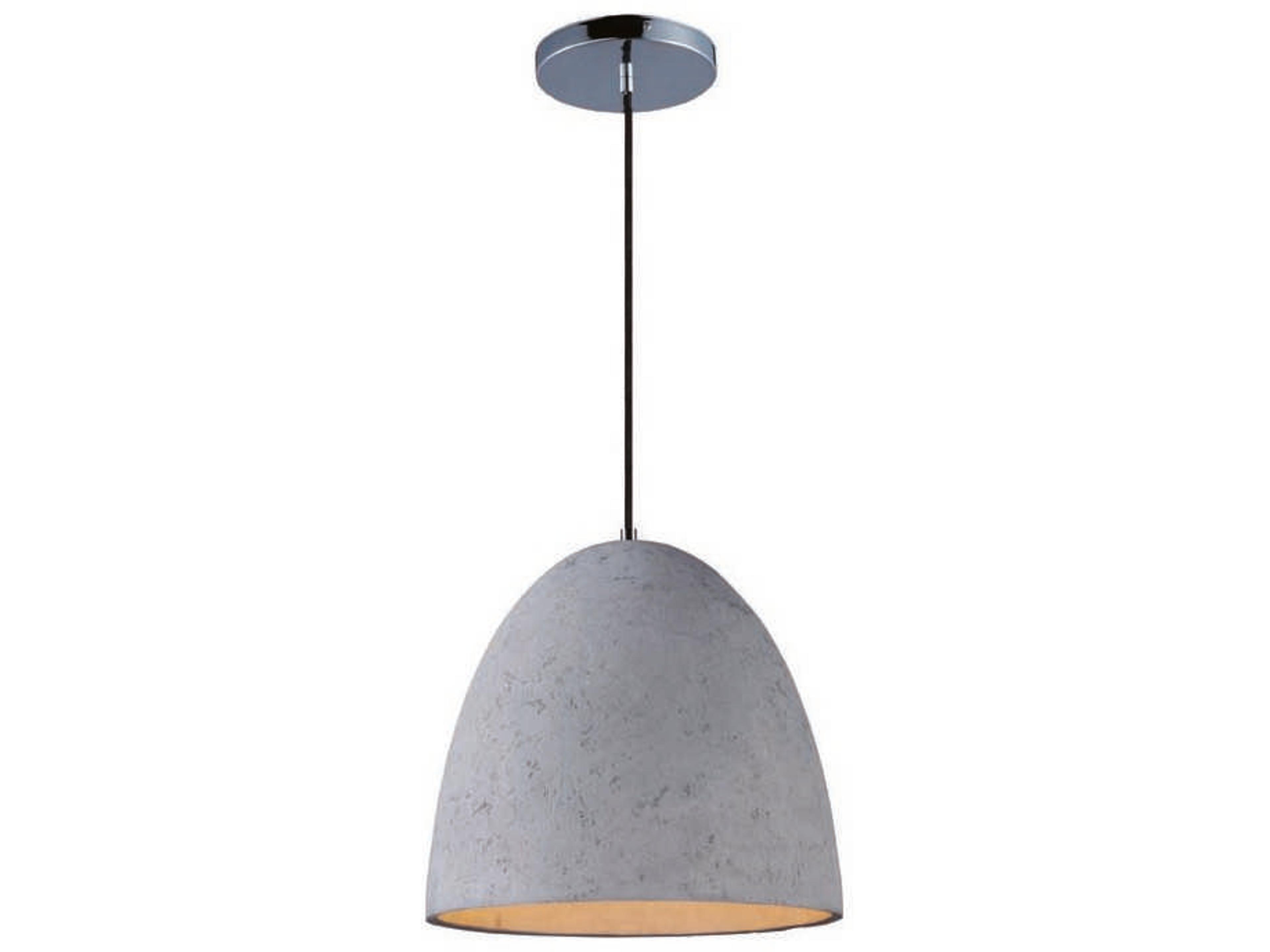 Crete 1-Light Polished Chrome LED Bell Dome Pendant