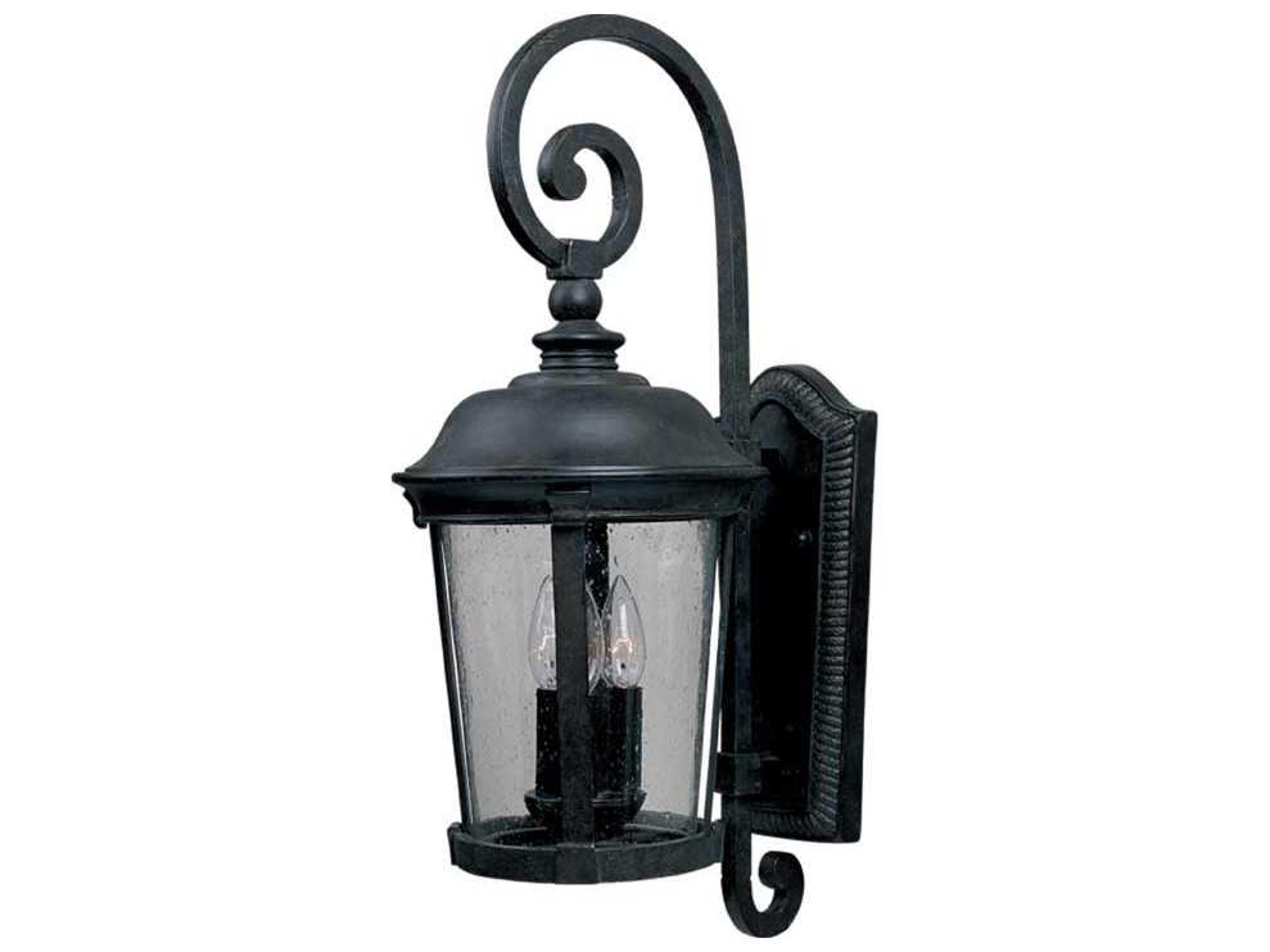Dover DC & Seedy Glass 3 - Light Incandescent Outdoor Wall Light