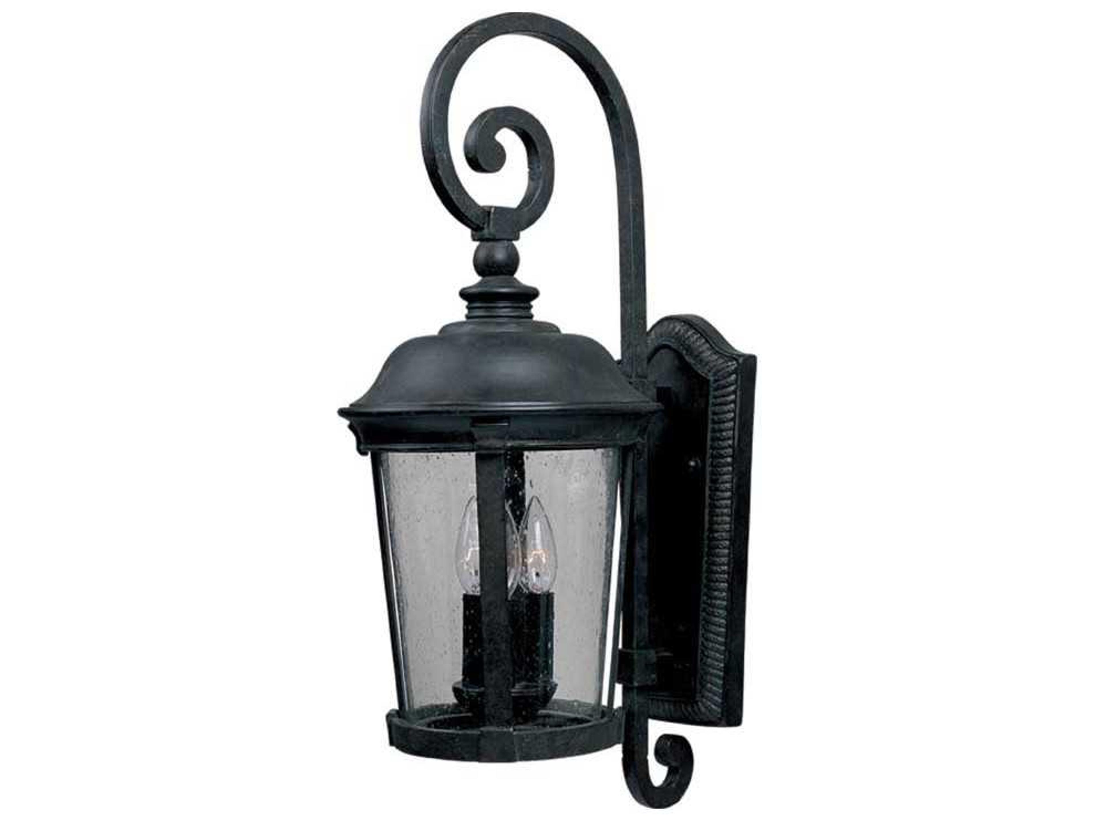 Dover DC & Seedy Glass 3 - Light Incandescent Outdoor Wall Light