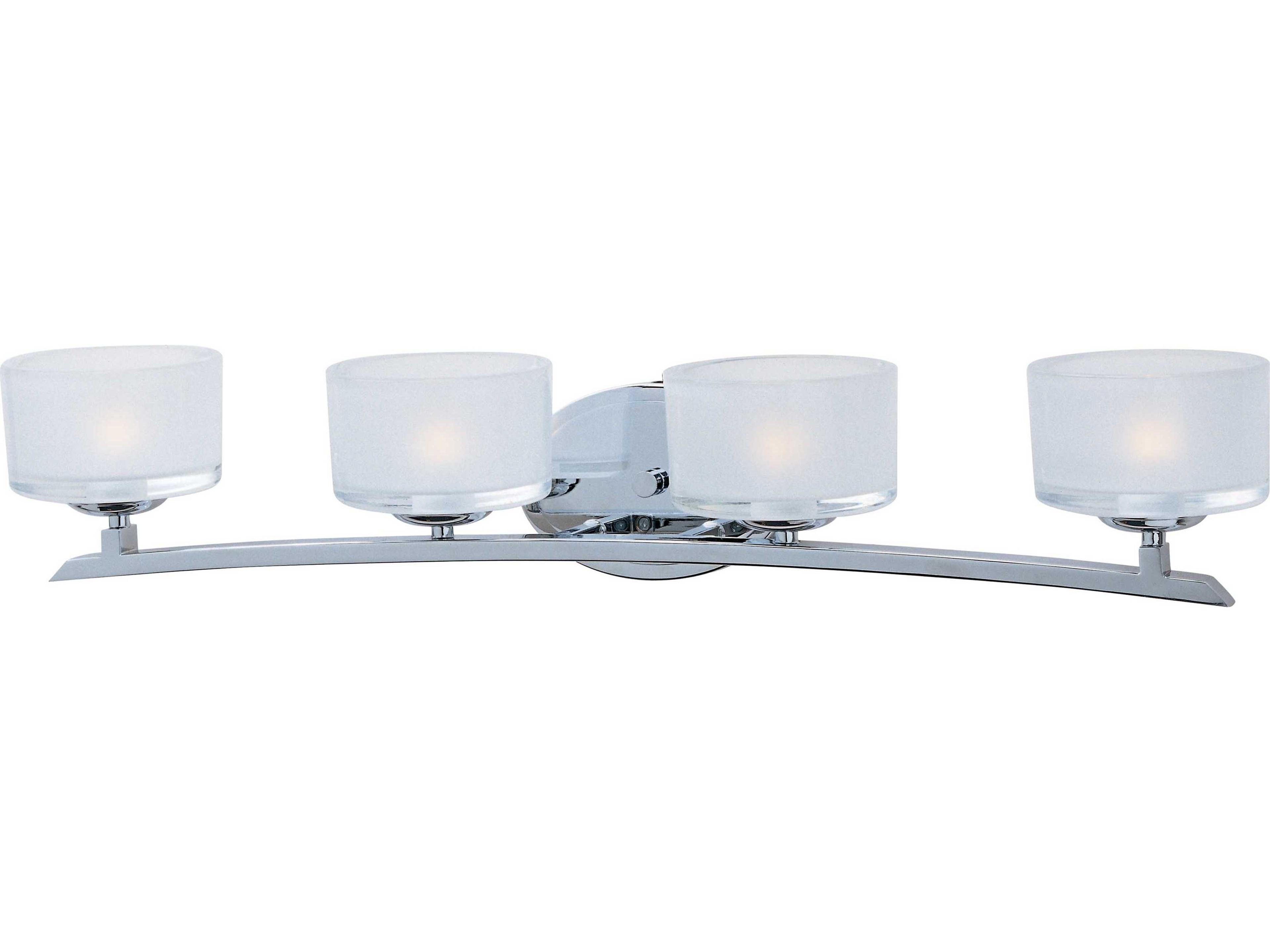 Elle 4-Light Polished Chrome Glass Vanity Light