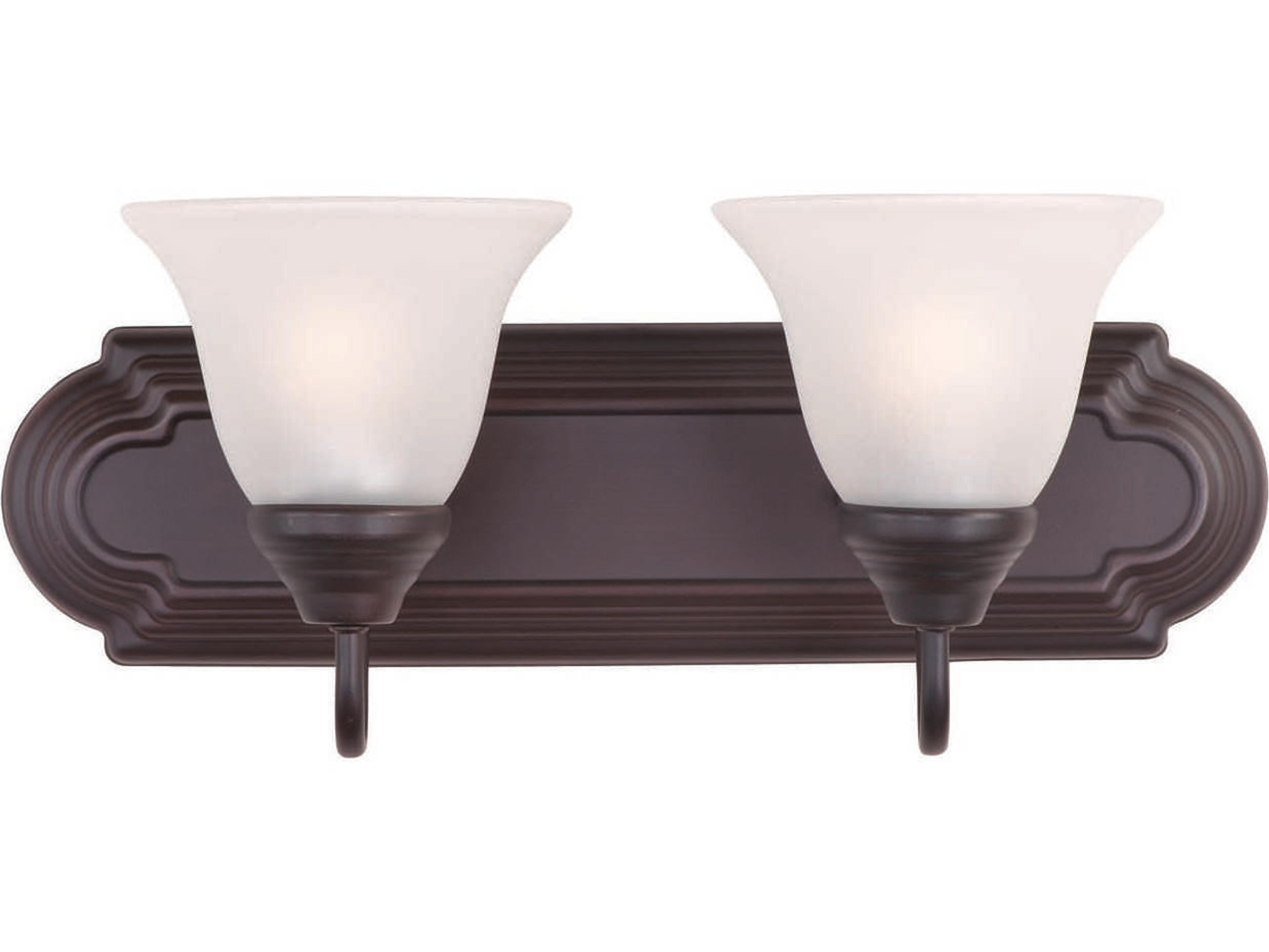 Essentials 2-Light Oil Rubbed Bronze Glass Vanity Light