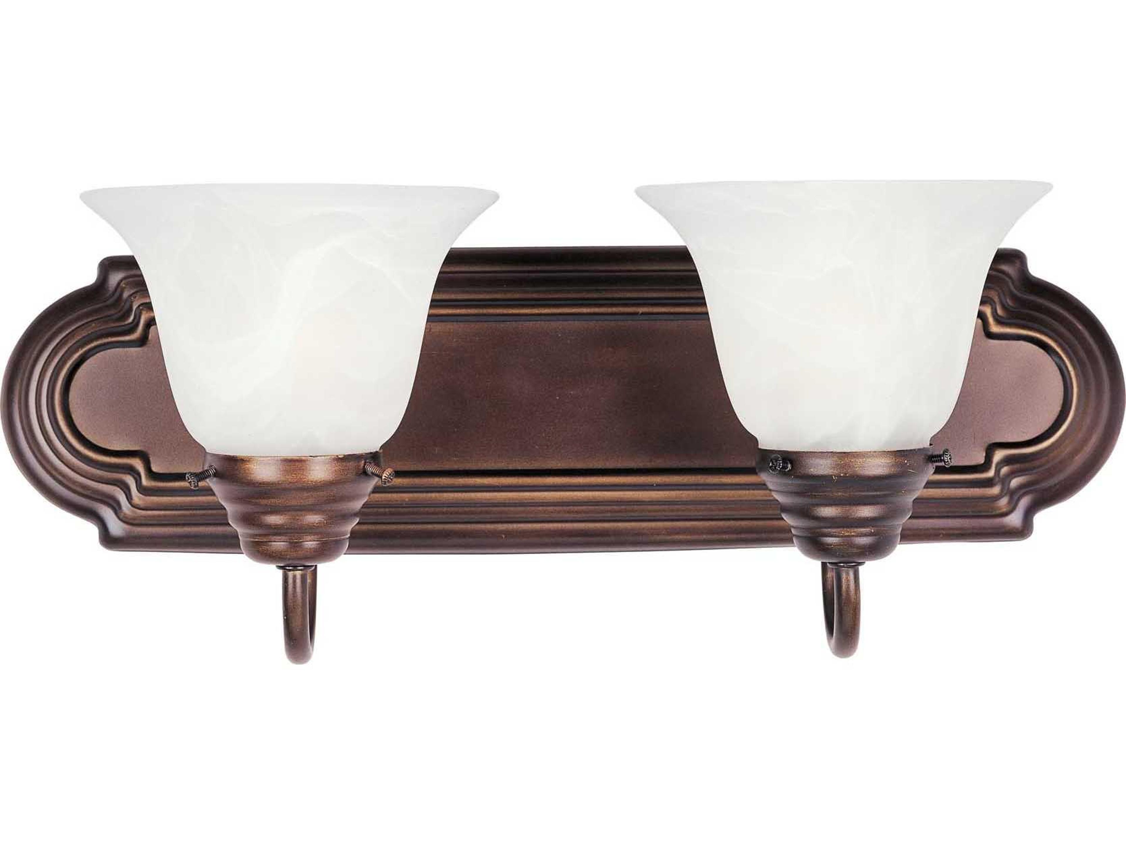 Essentials 2-Light Oil Rubbed Bronze Glass Vanity Light