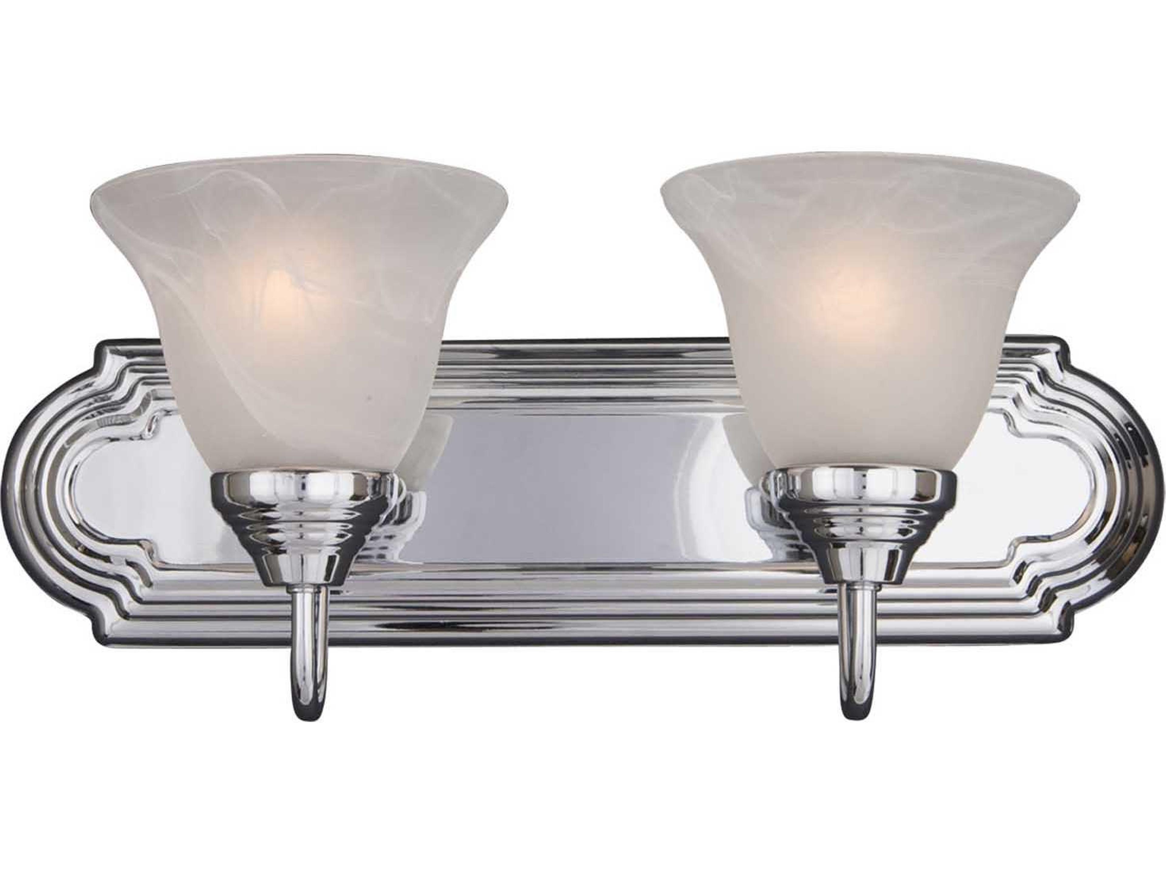 Essentials 2-Light Polished Chrome Glass Vanity Light