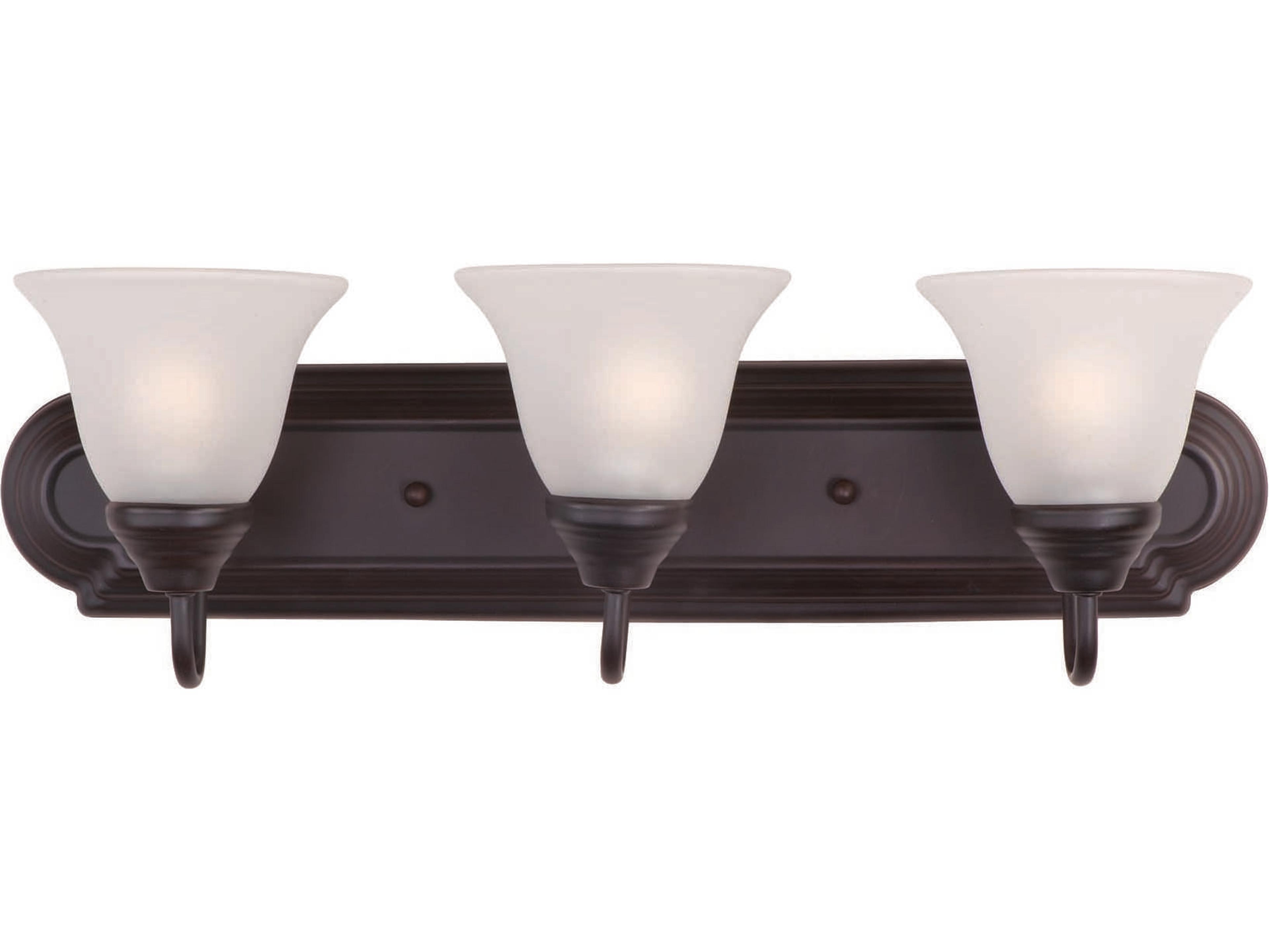 Essentials 3-Light Oil Rubbed Bronze Glass Vanity Light