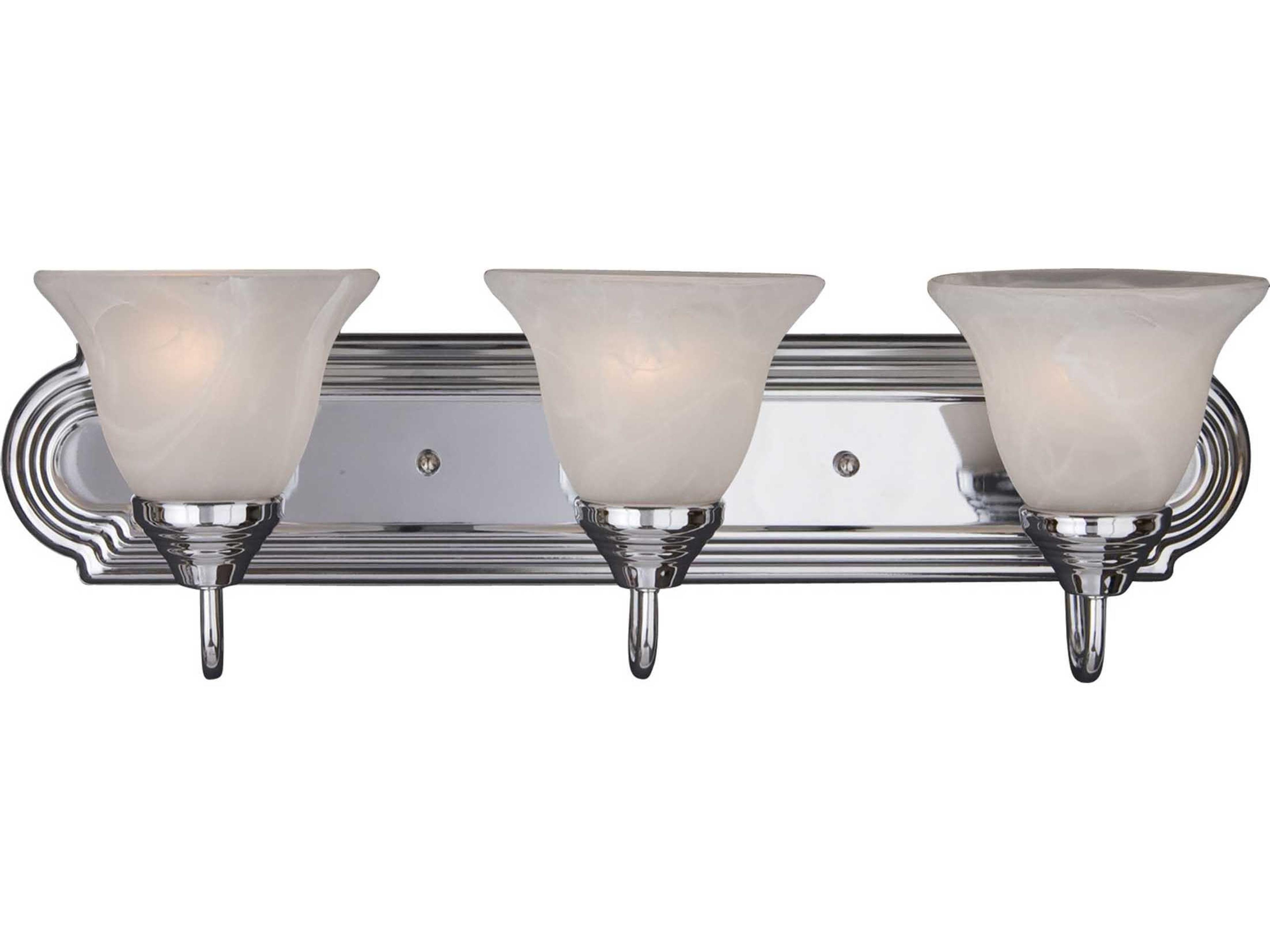 Essentials 3-Light Polished Chrome Glass Vanity Light