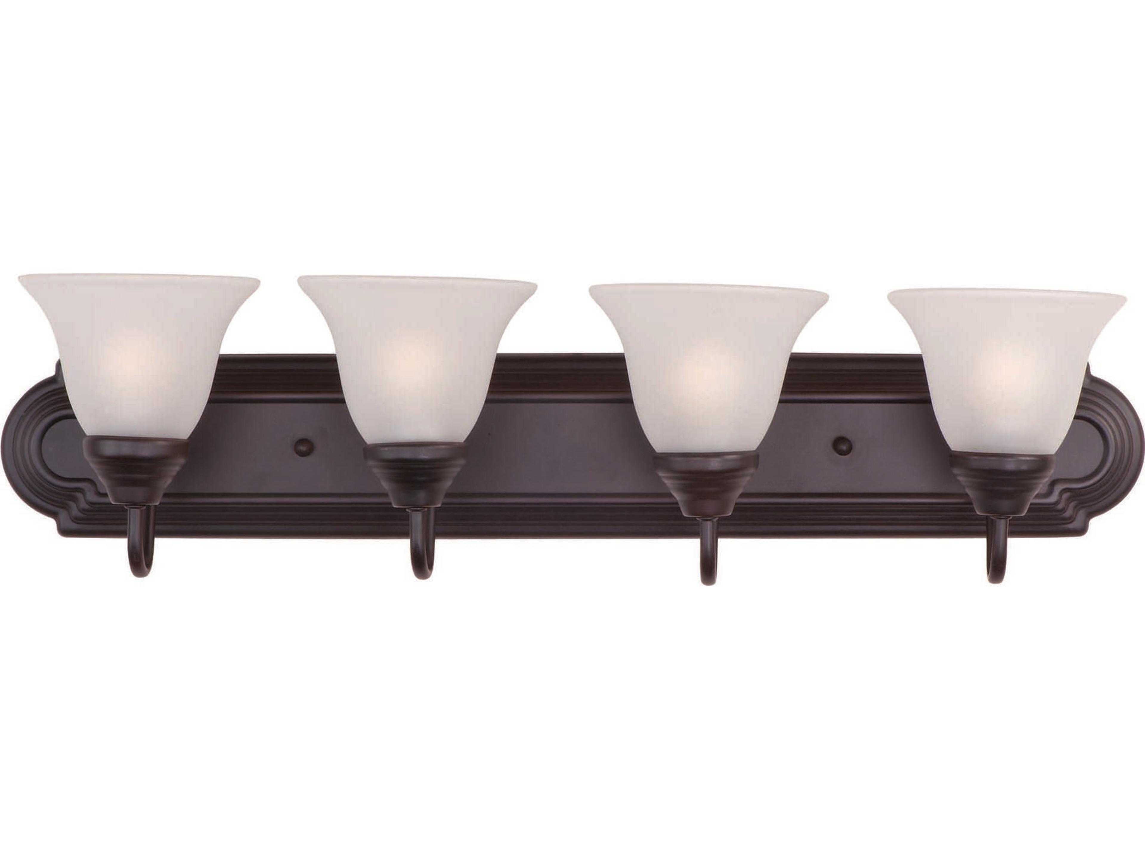 Essentials 4-Light Oil Rubbed Bronze Glass Vanity Light