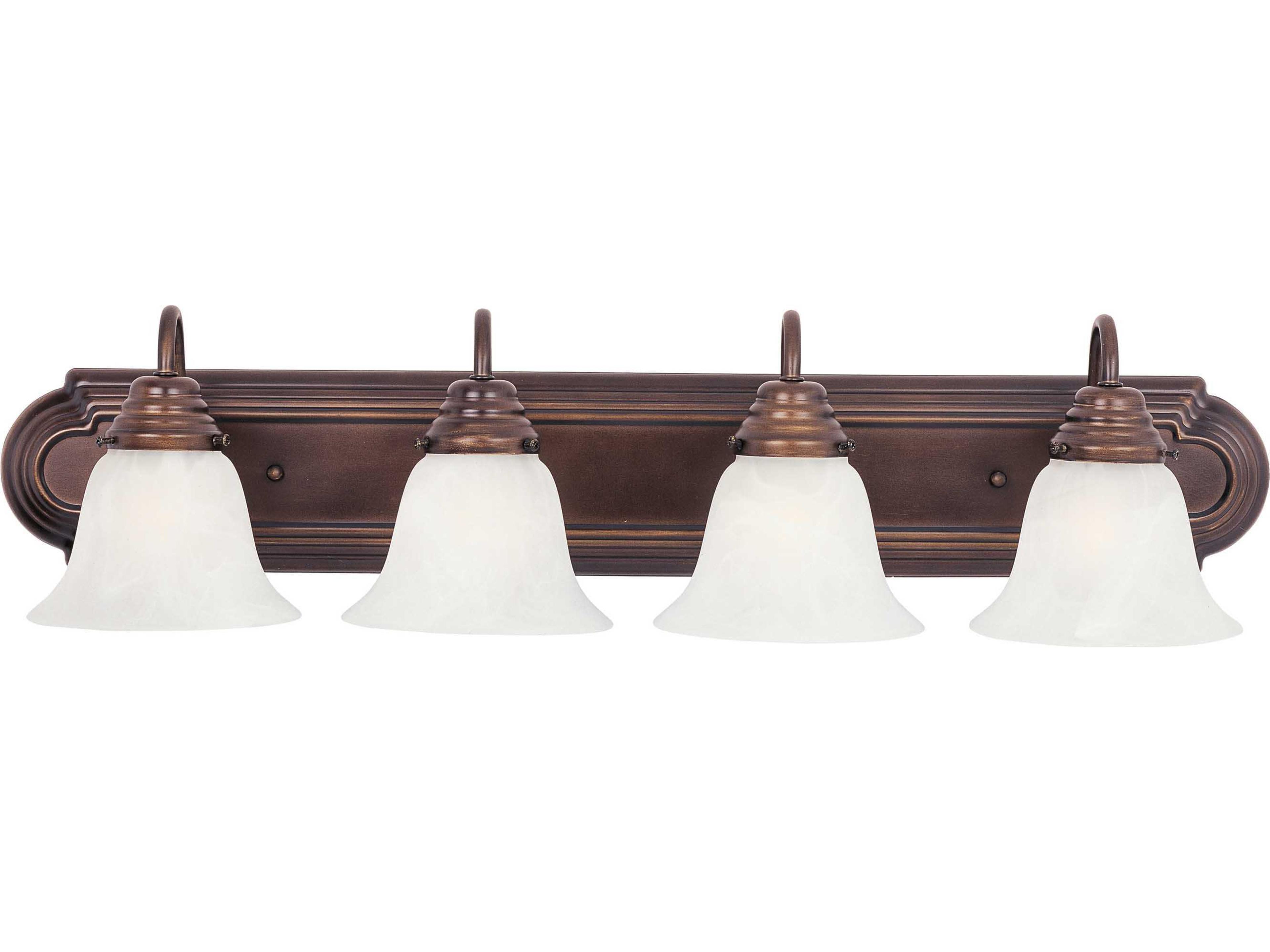 Essentials 4-Light Oil Rubbed Bronze Glass Vanity Light