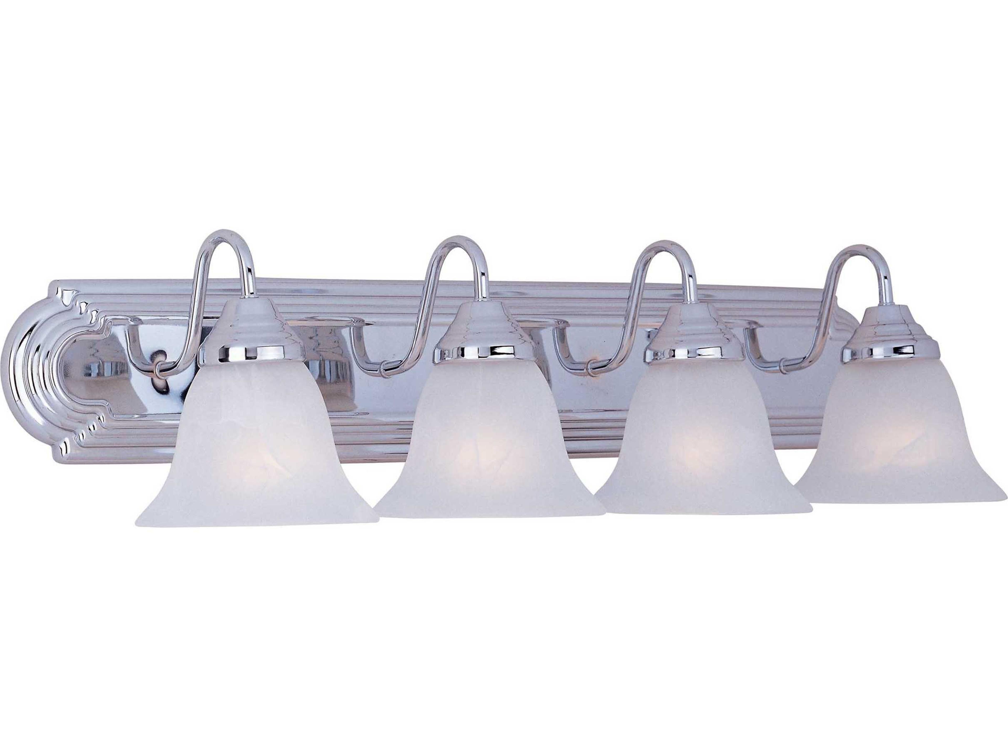 Essentials 4-Light Polished Chrome Glass Vanity Light