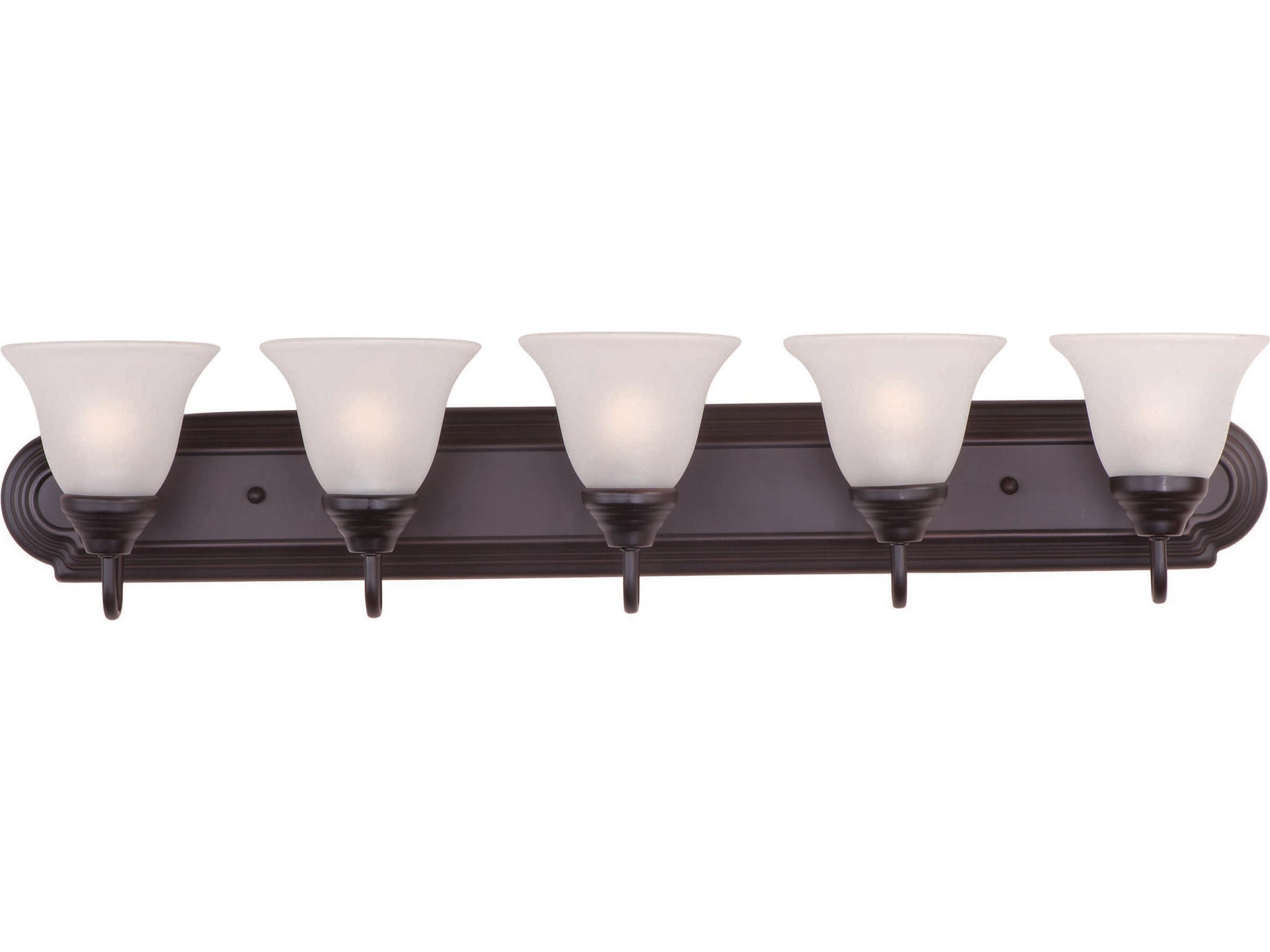 Essentials 5-Light Oil Rubbed Bronze Glass Vanity Light