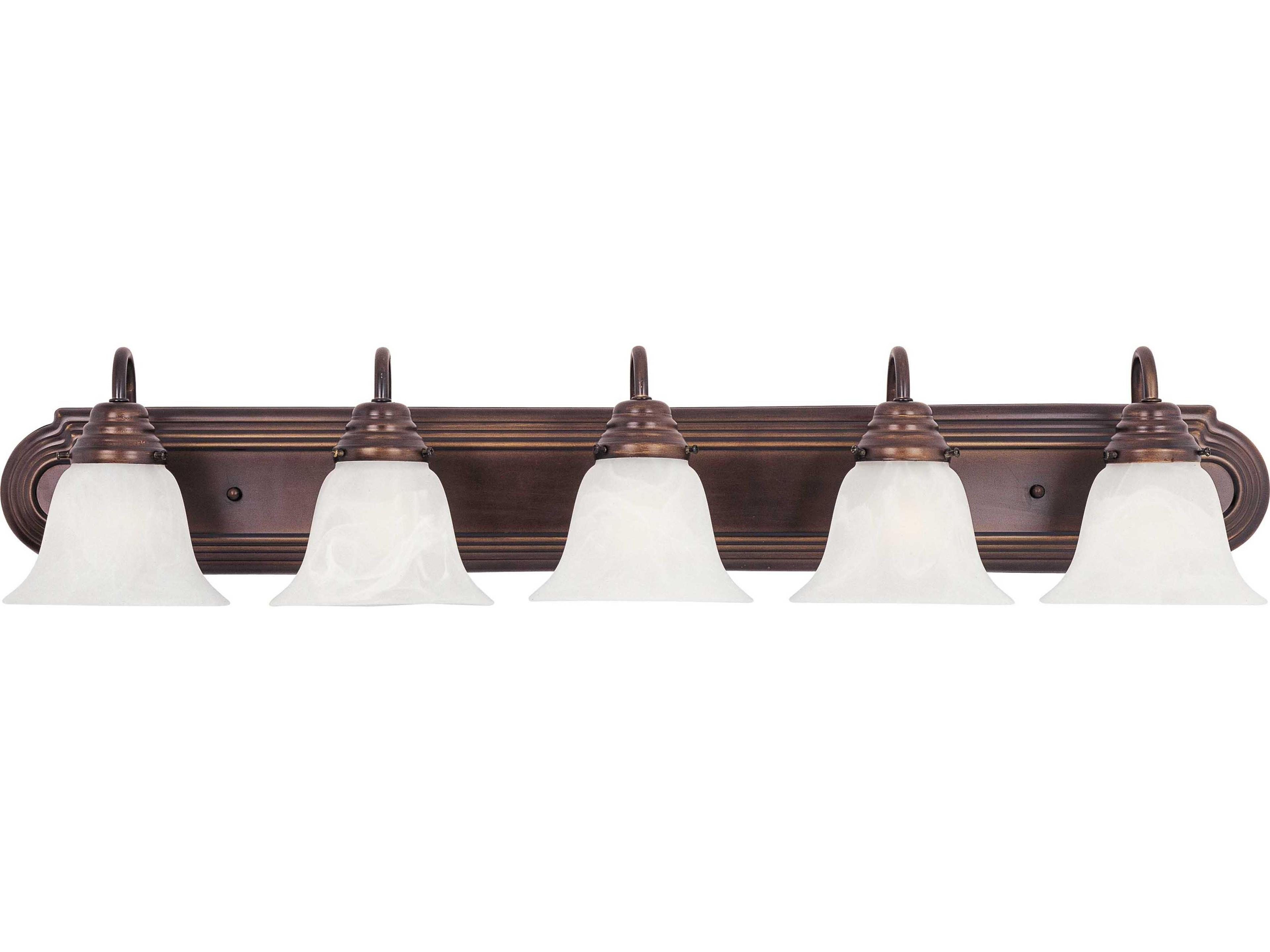 Essentials 5-Light Oil Rubbed Bronze Glass Vanity Light