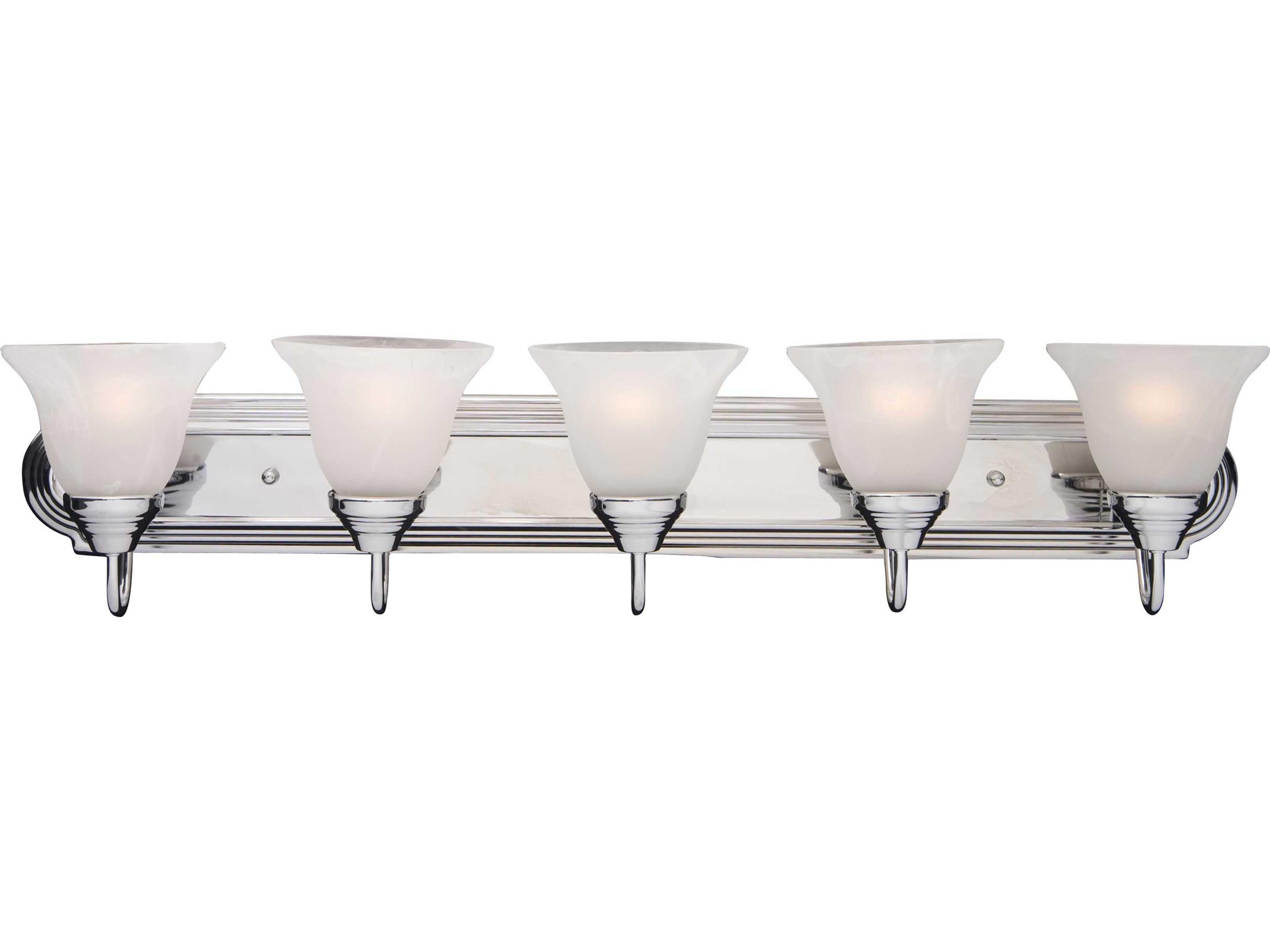 Essentials 5-Light Polished Chrome Glass Vanity Light