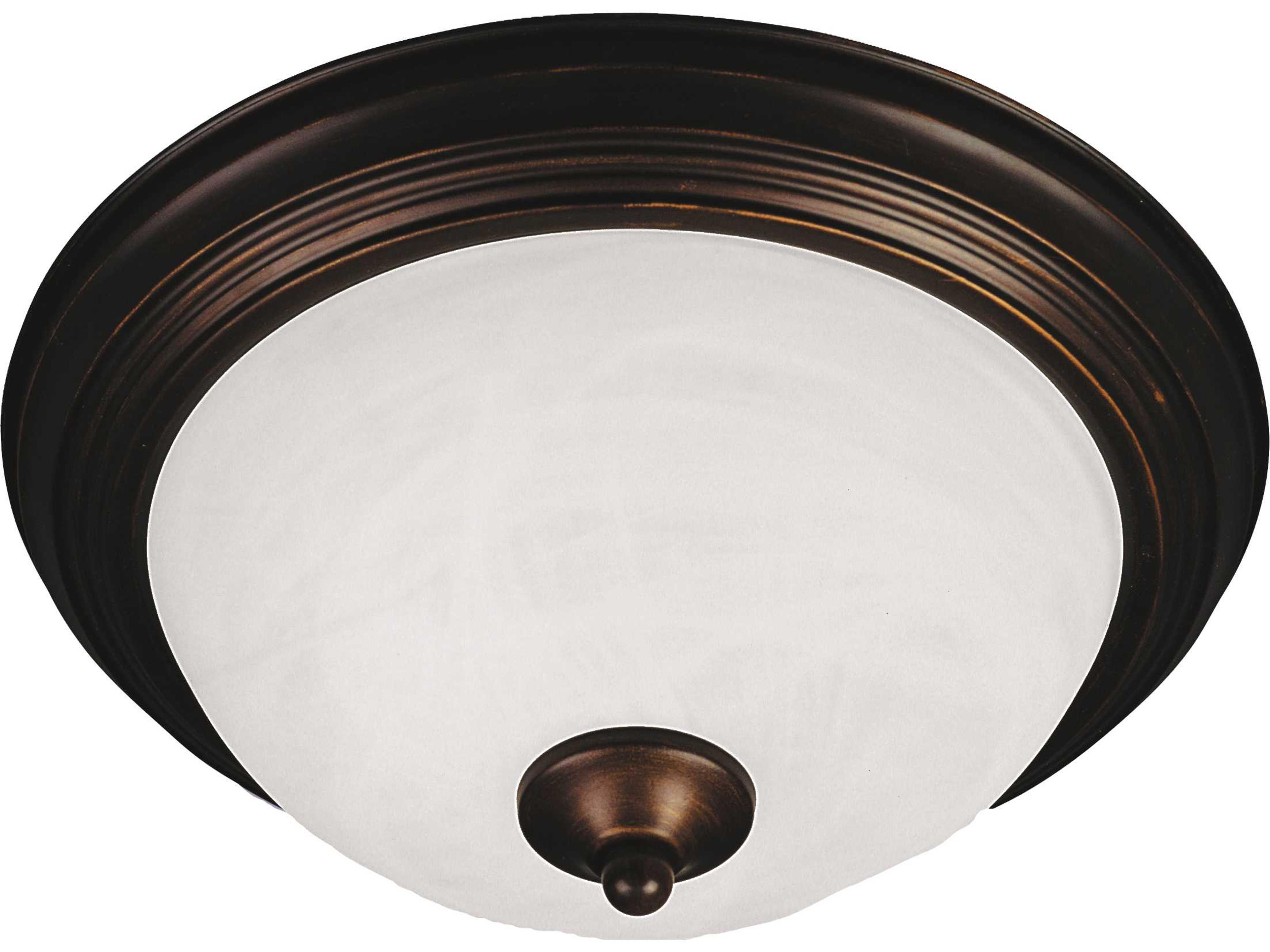 Essentials 3-Light Oil Rubbed Bronze Glass Bell Flush Mount