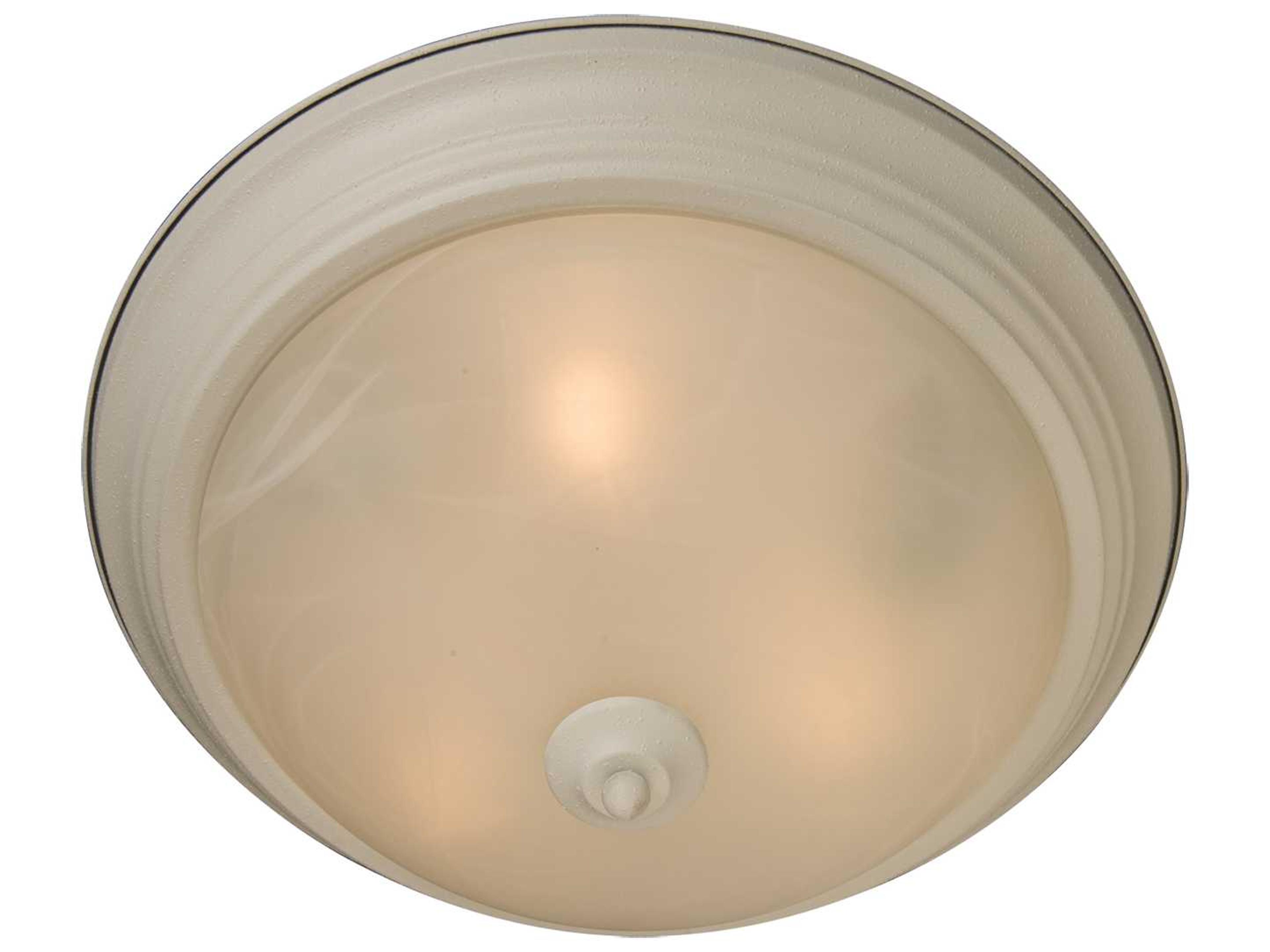 Essentials 3-Light Textured White Glass Bell Flush Mount