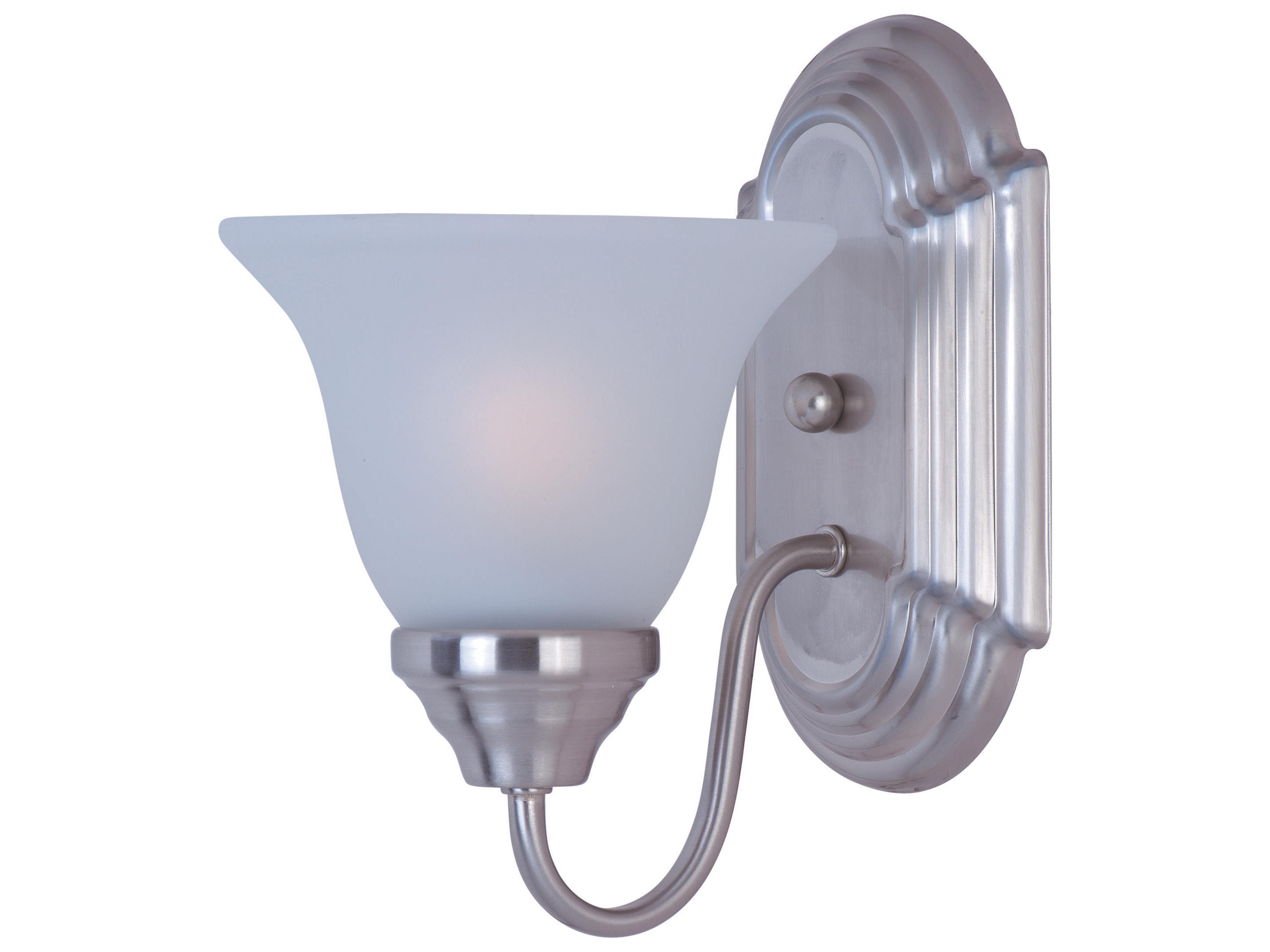 Essentials Satin Nickel Glass Wall Sconce