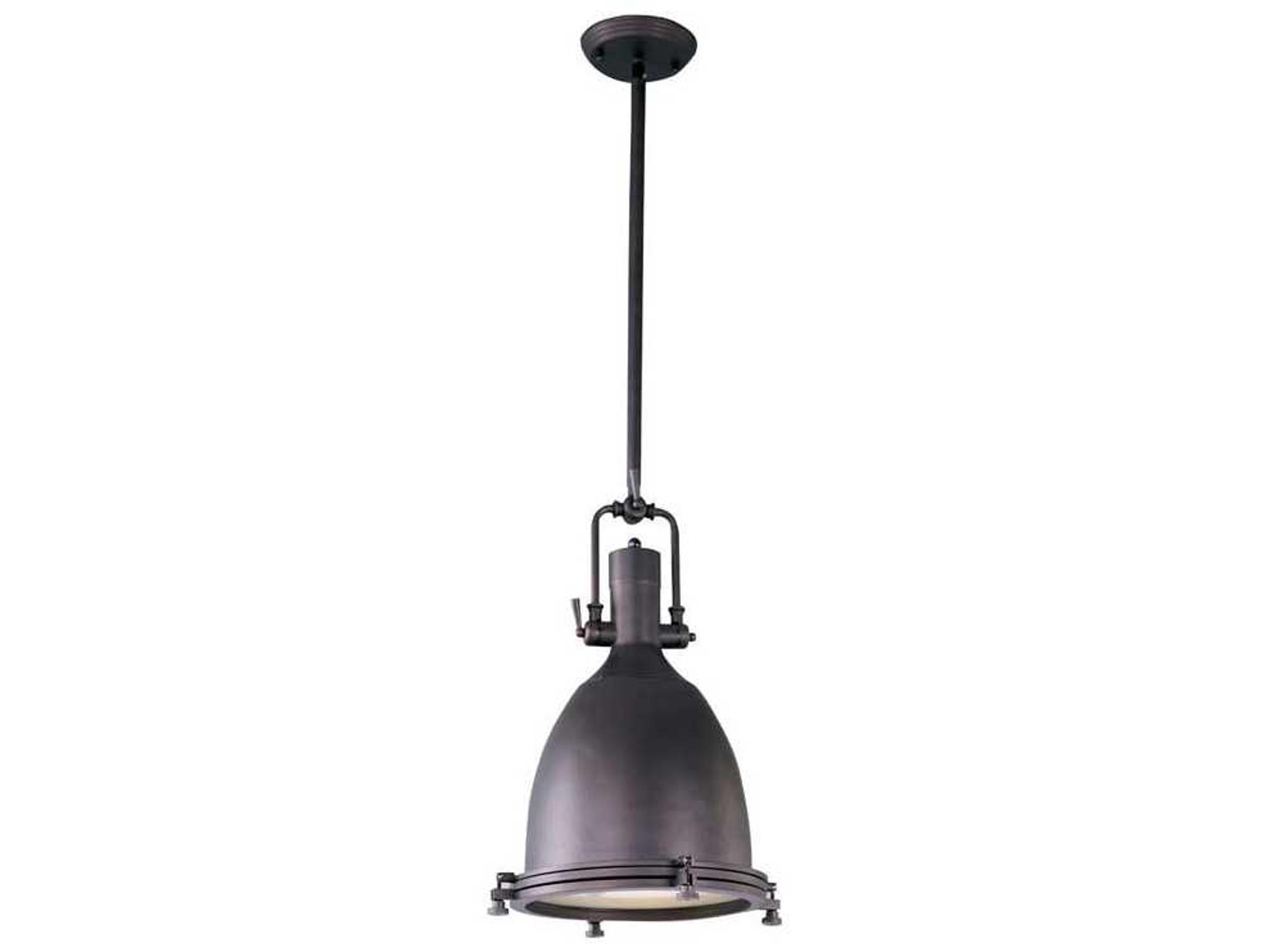 Hi-bay 1-Light Bronze Pendant