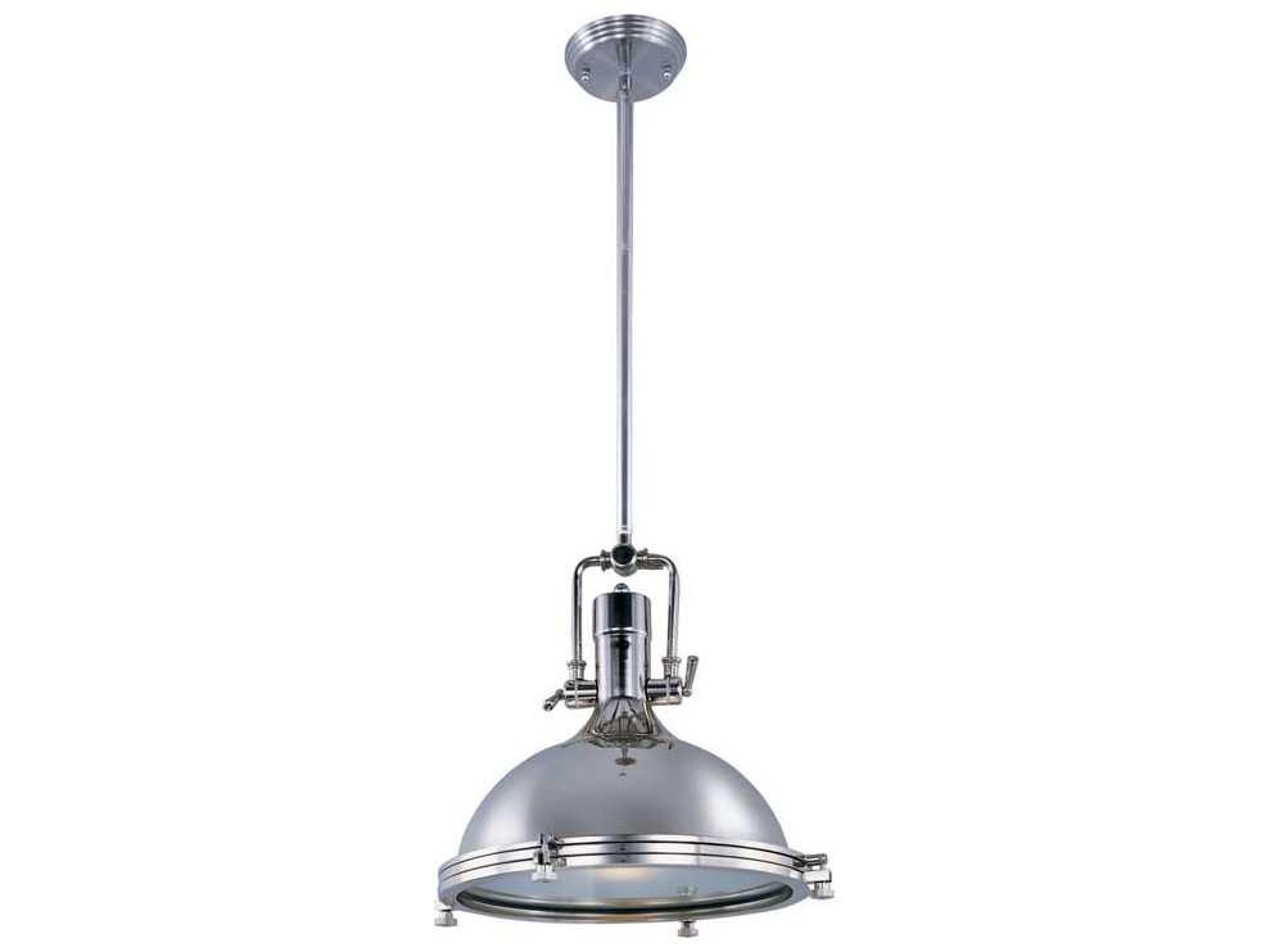 Hi-bay 1-Light Polished Nickel Bell Pendant