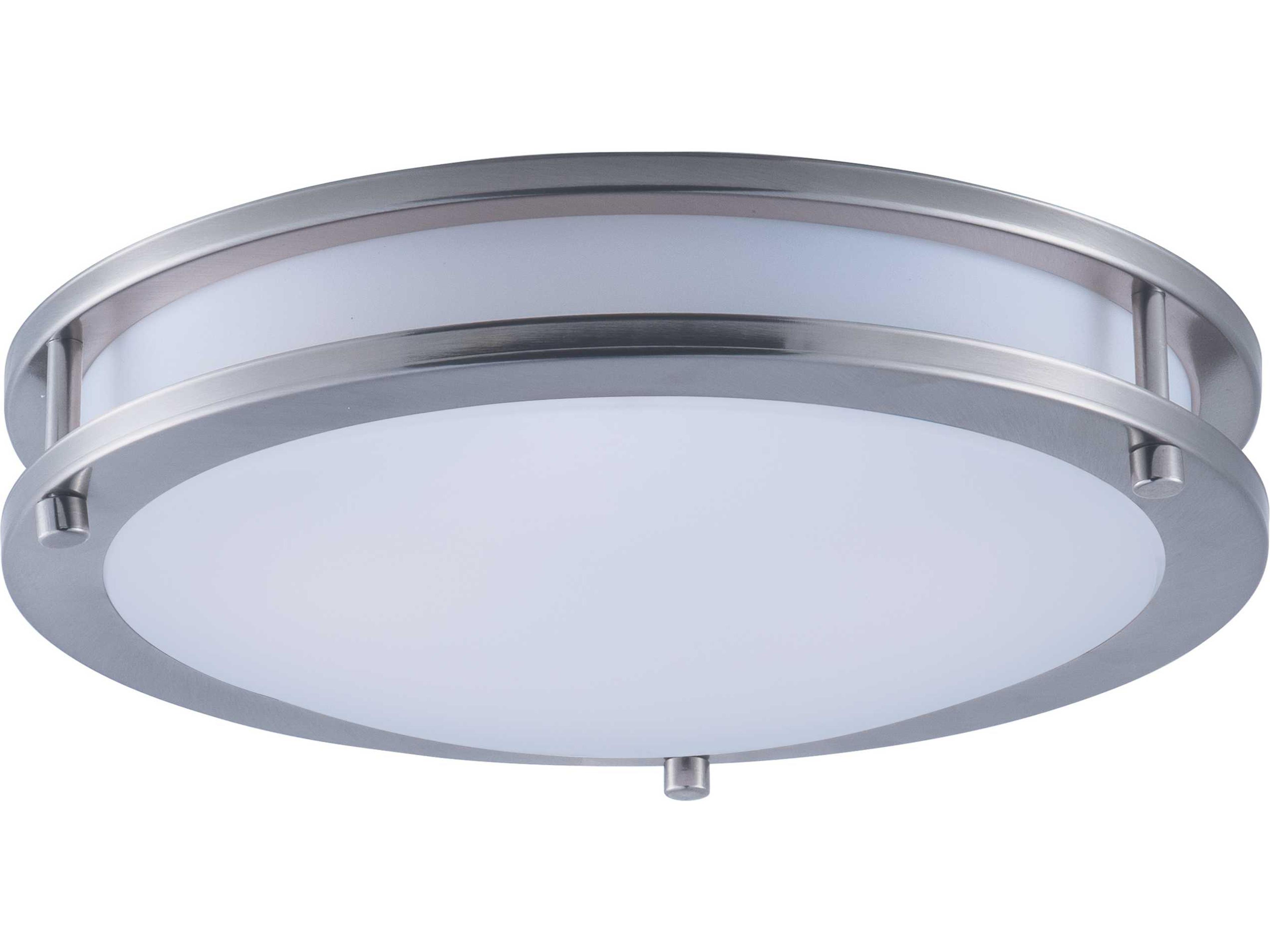 Maxim Lighting Satin Nickel Glass LED Round Flush Mount