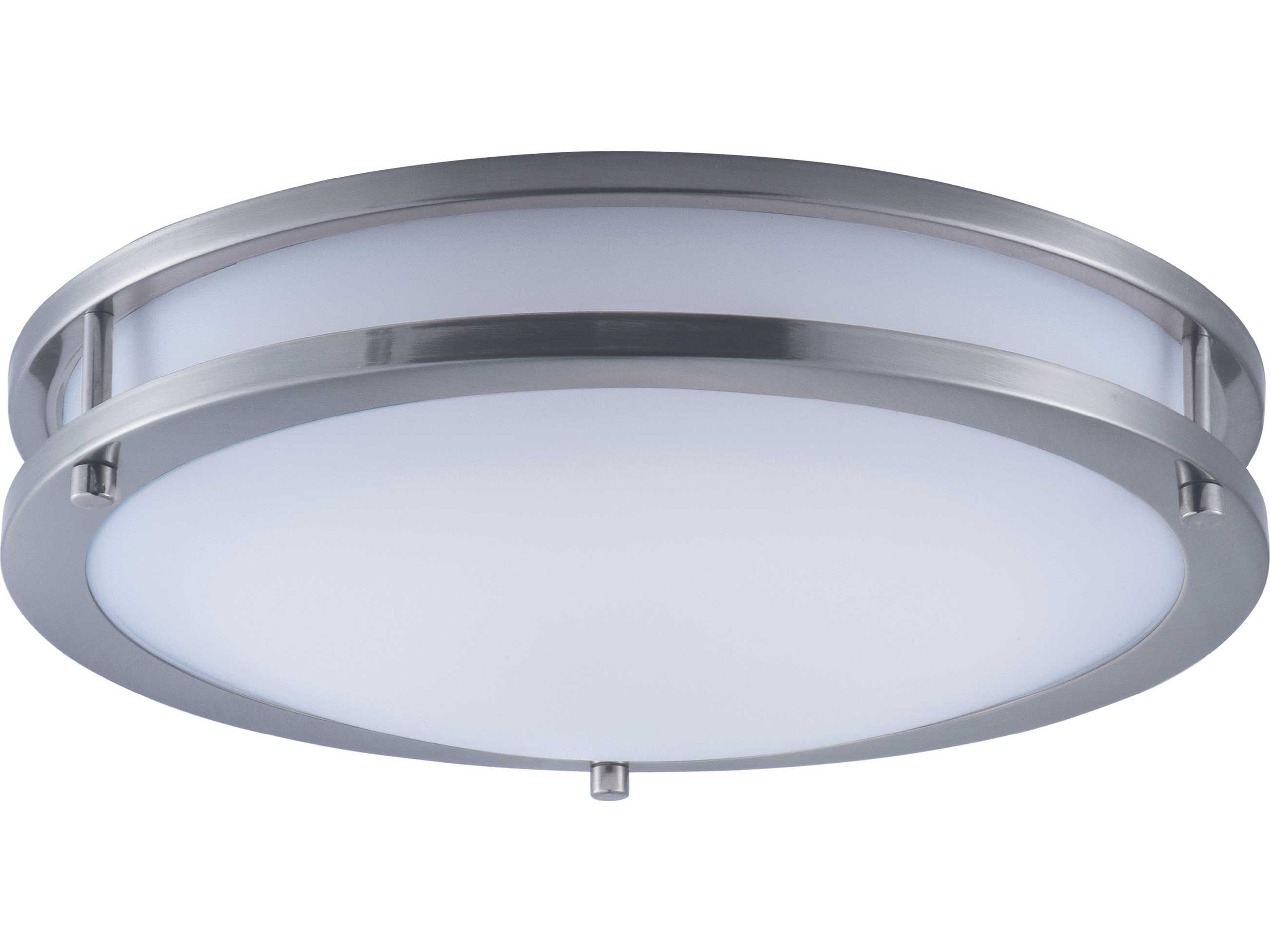 Maxim Lighting Satin Nickel Glass LED Round Flush Mount