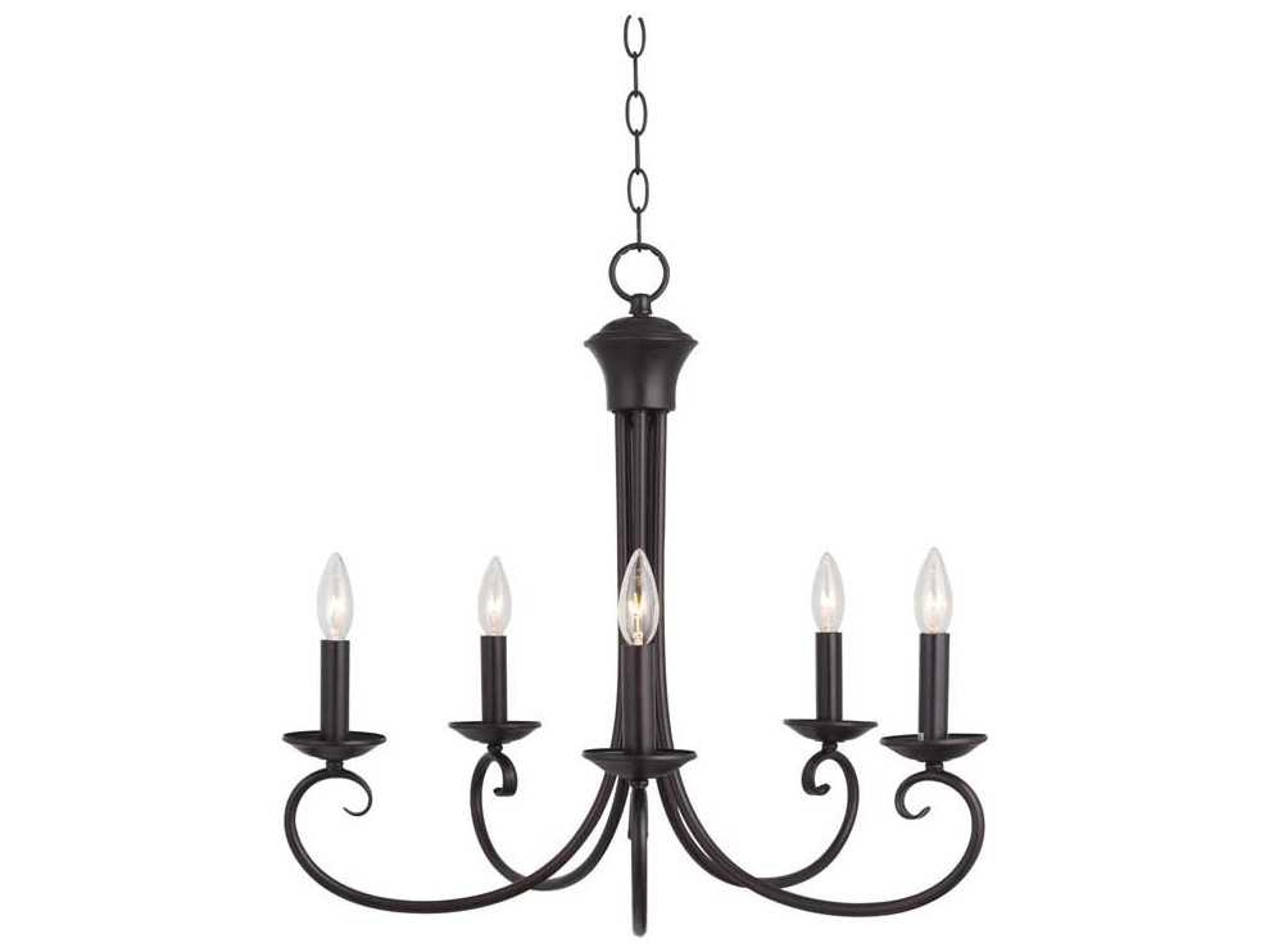 Loft 5-Light Oil Rubbed Bronze Candelabra Chandelier