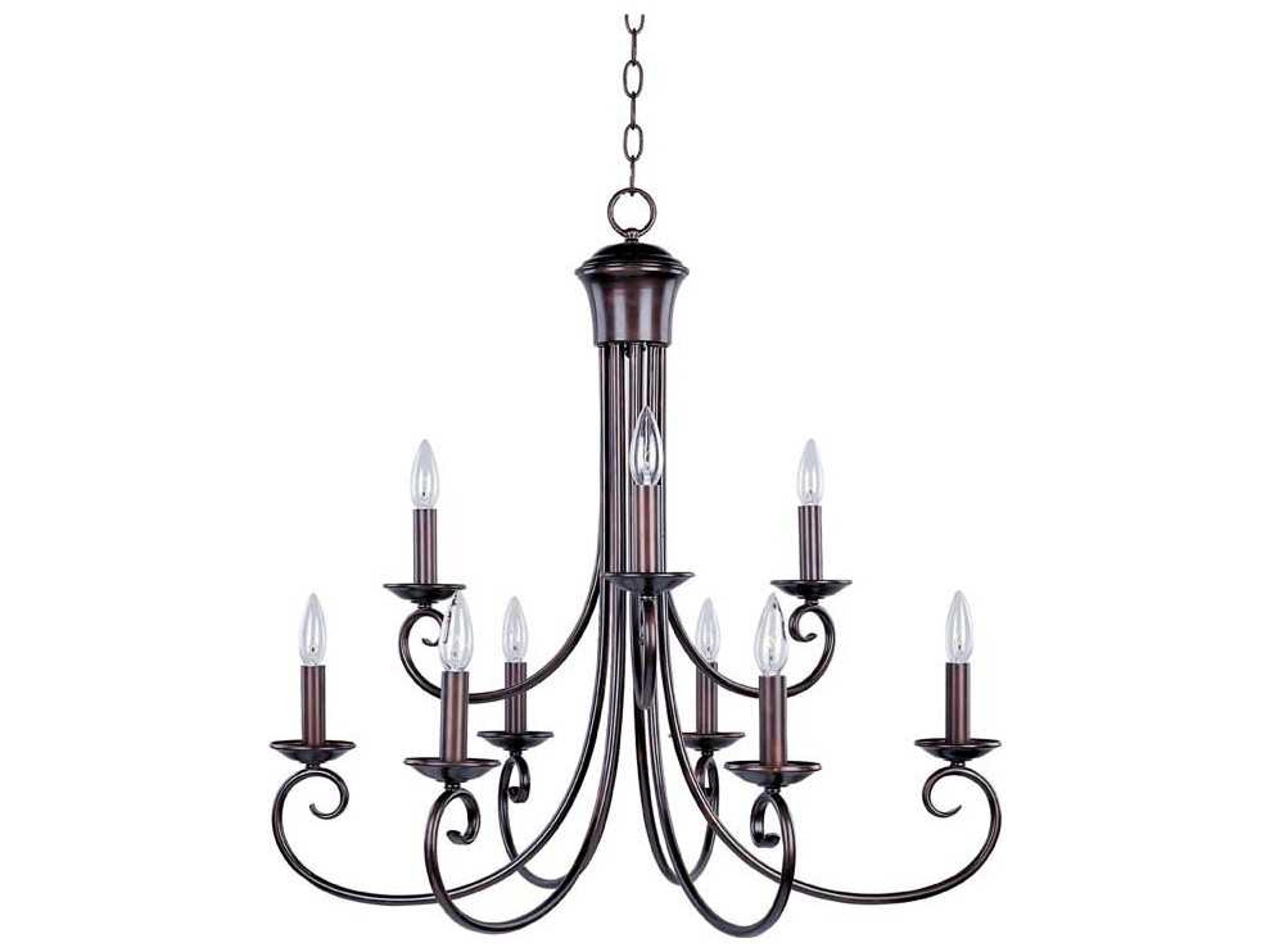Loft 9-Light Oil Rubbed Bronze Candelabra Tiered Chandelier