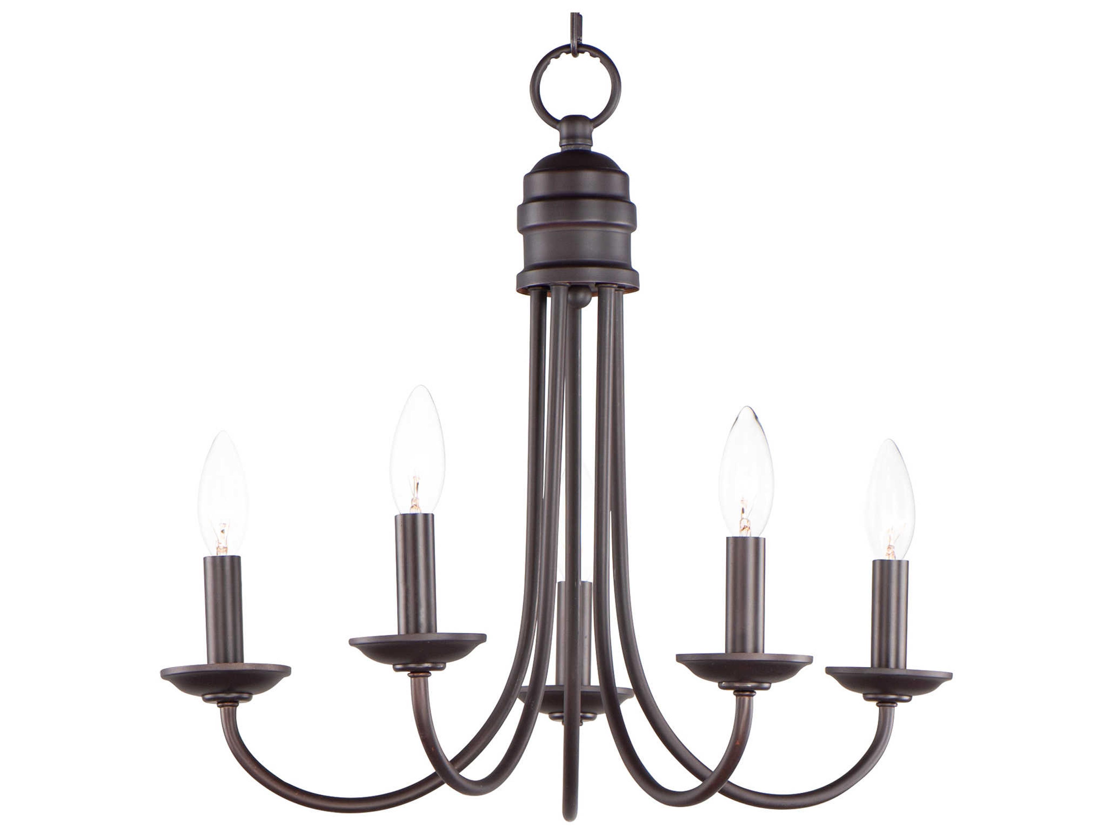 Logan 5-Light Bronze Candelabra Chandelier