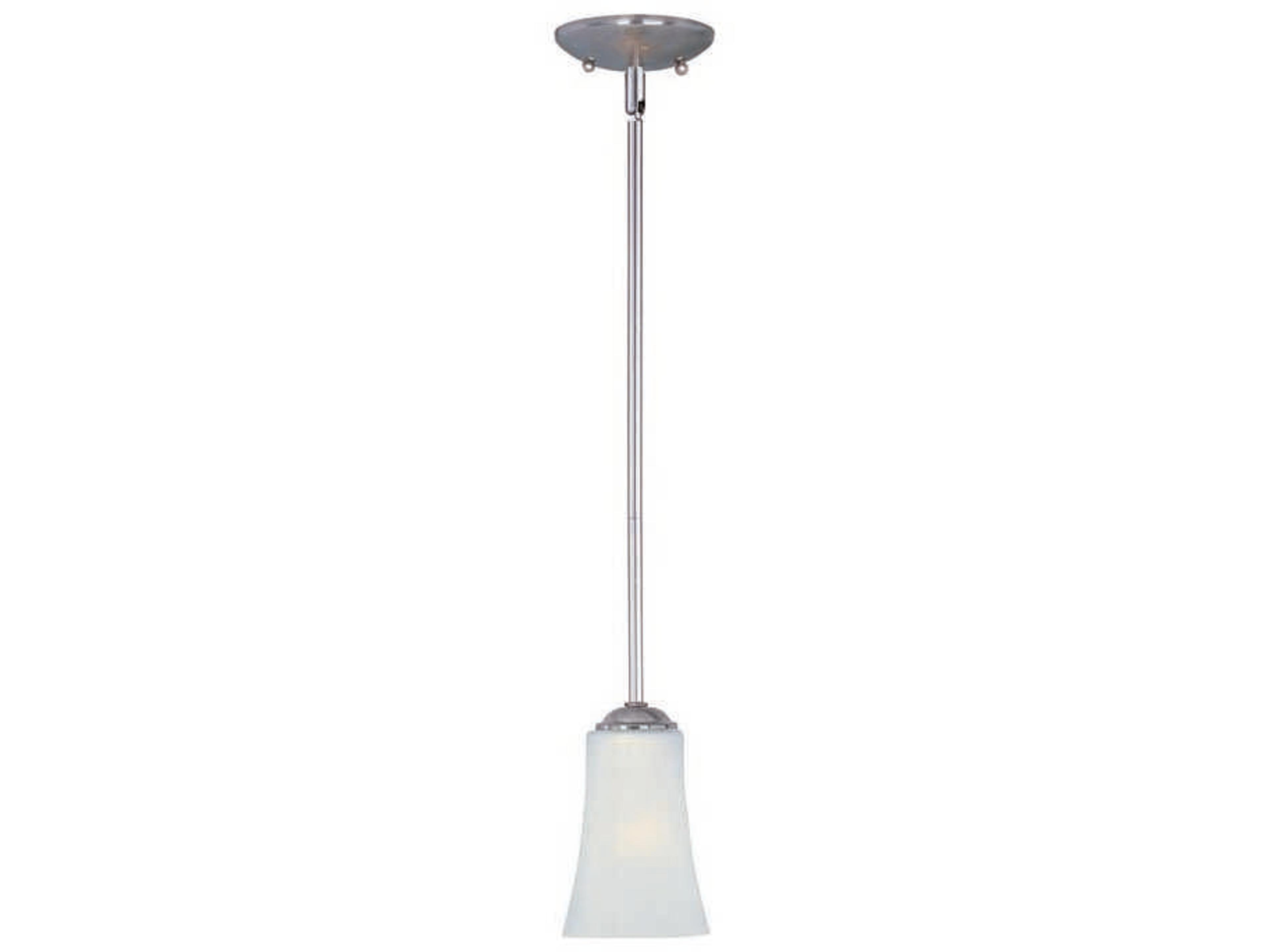Logan 1-Light Satin Nickel Glass Empire Mini Pendant