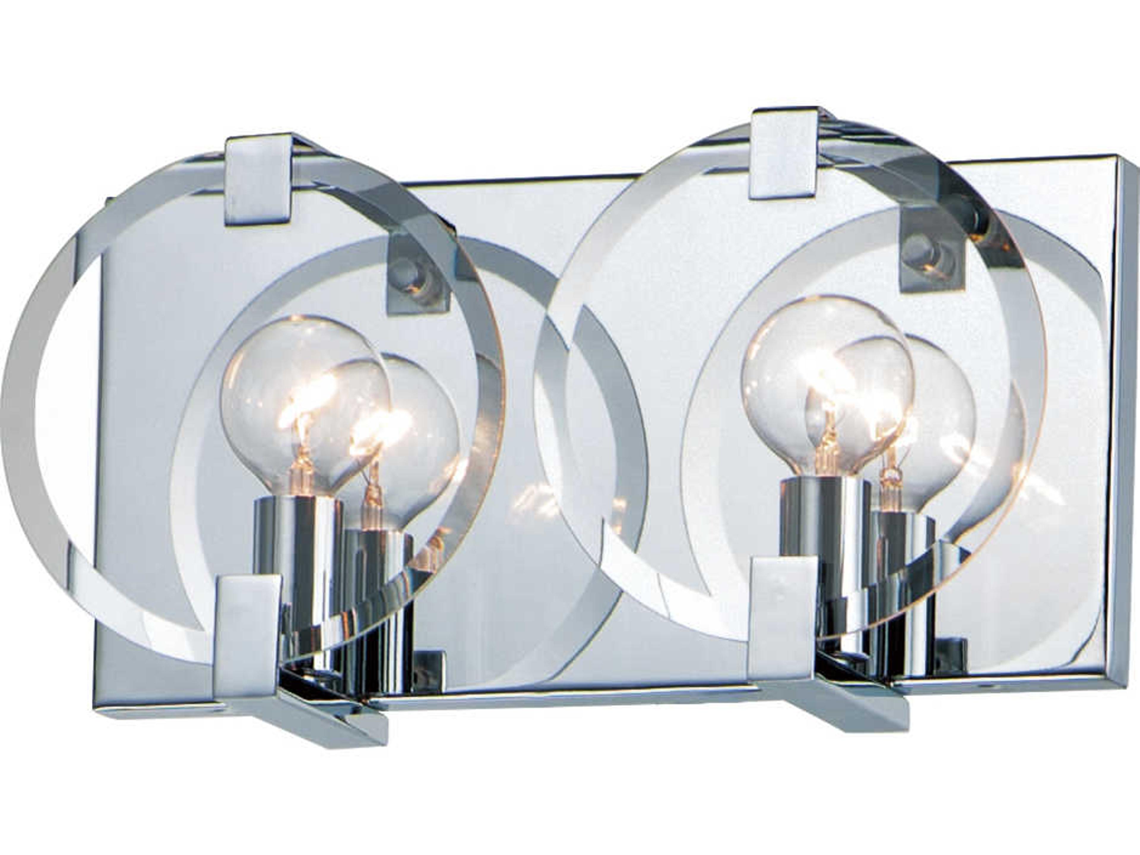 Looking Glass 2-Light Polished Chrome Wall Sconce