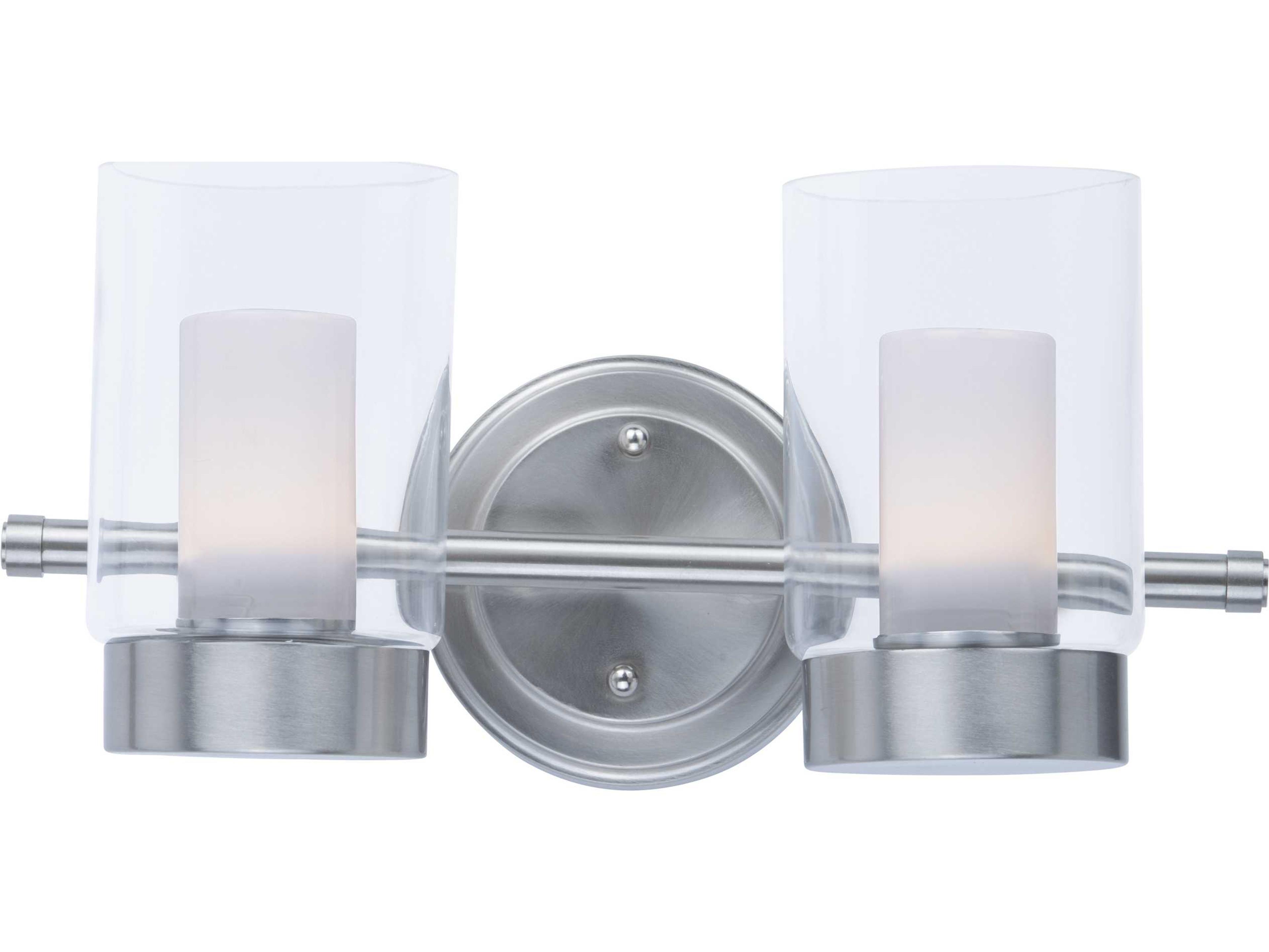 Mod Satin Nickel Glass LED Vanity Light