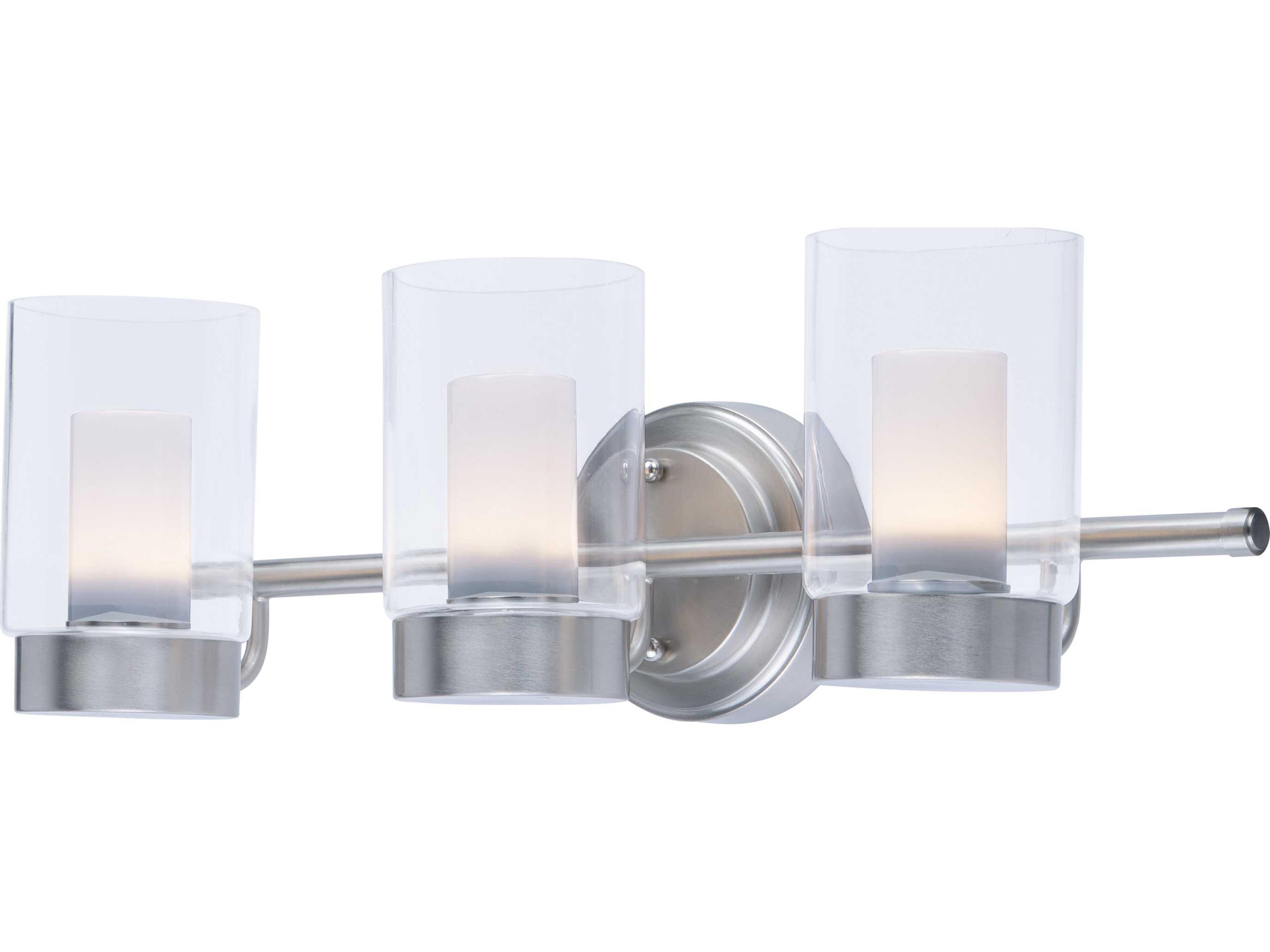 Mod Satin Nickel Glass LED Vanity Light