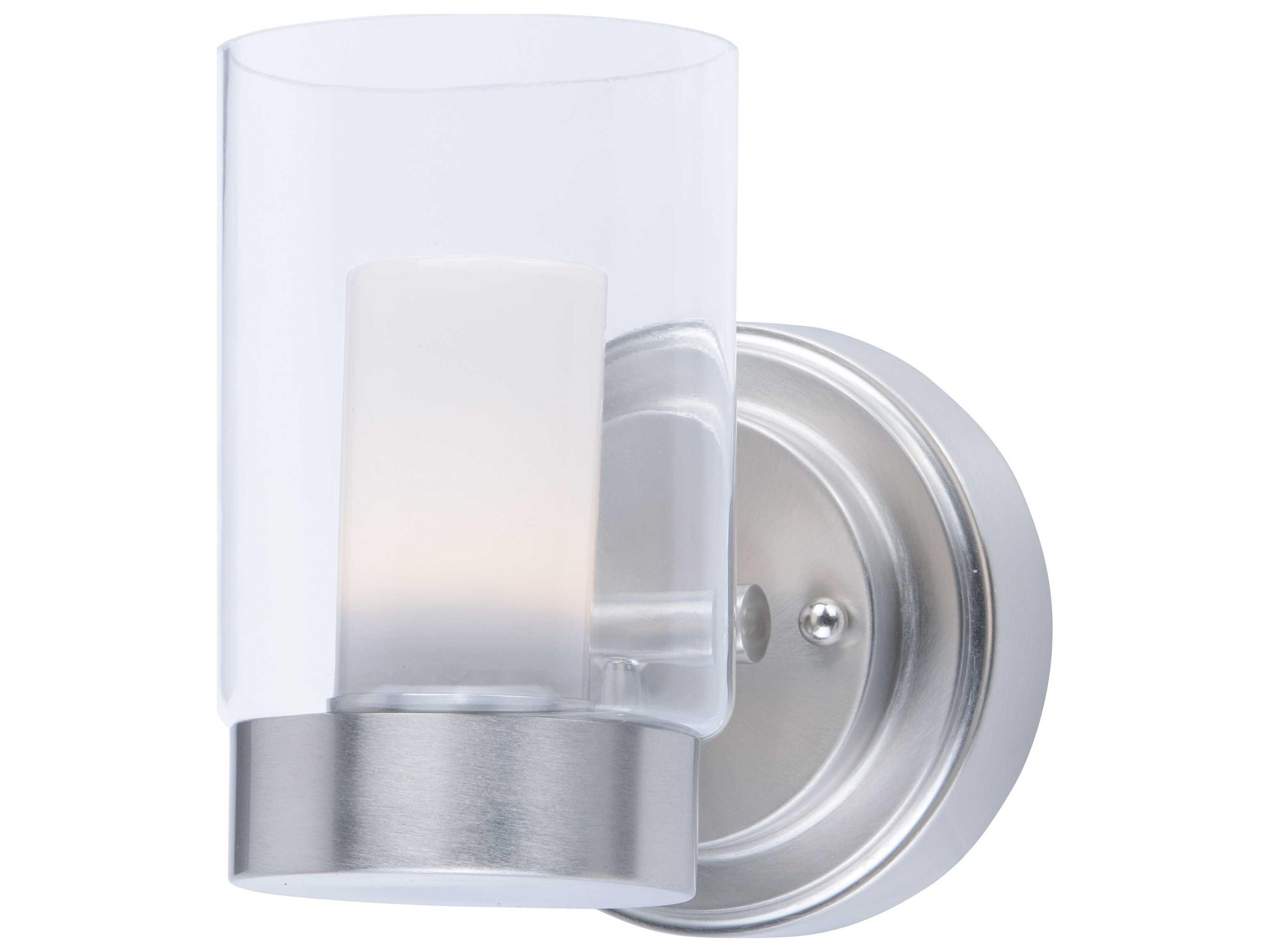 Mod Satin Nickel Glass LED Wall Sconce
