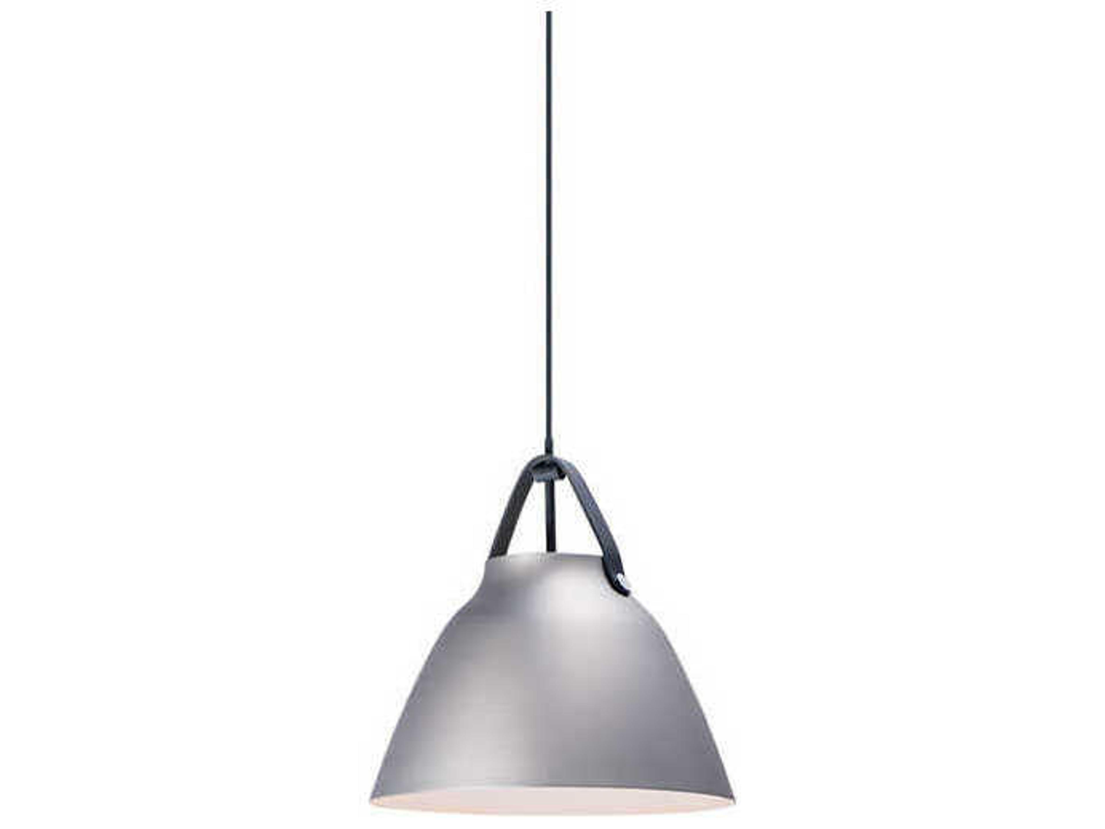 Nordic 1-Light Black Brushed Patinum Silver Bell Pendant