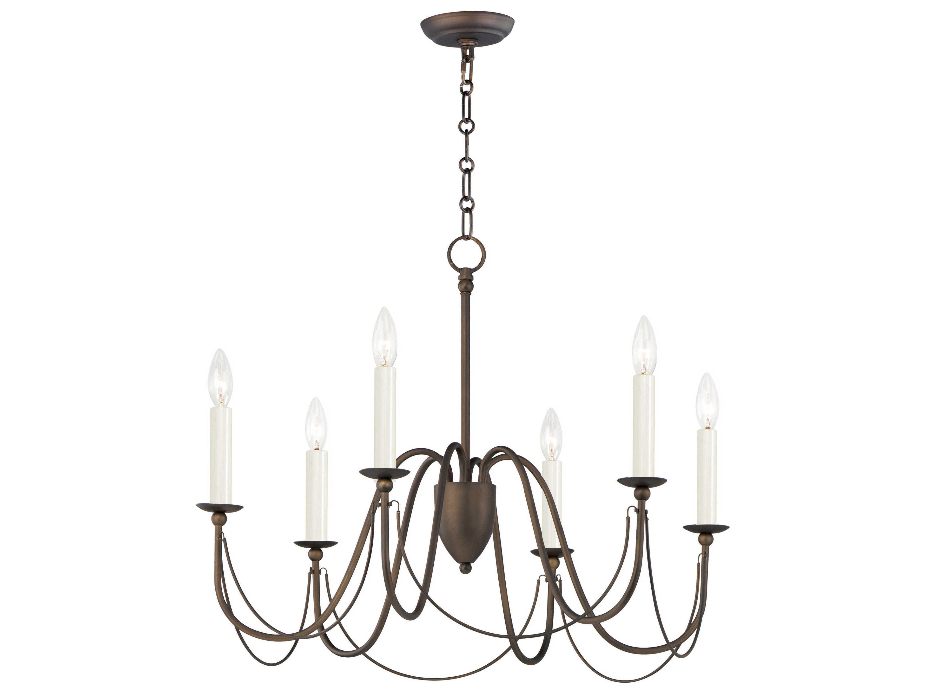 Plumette 6-Light Chestnut Bronze Candelabra Chandelier