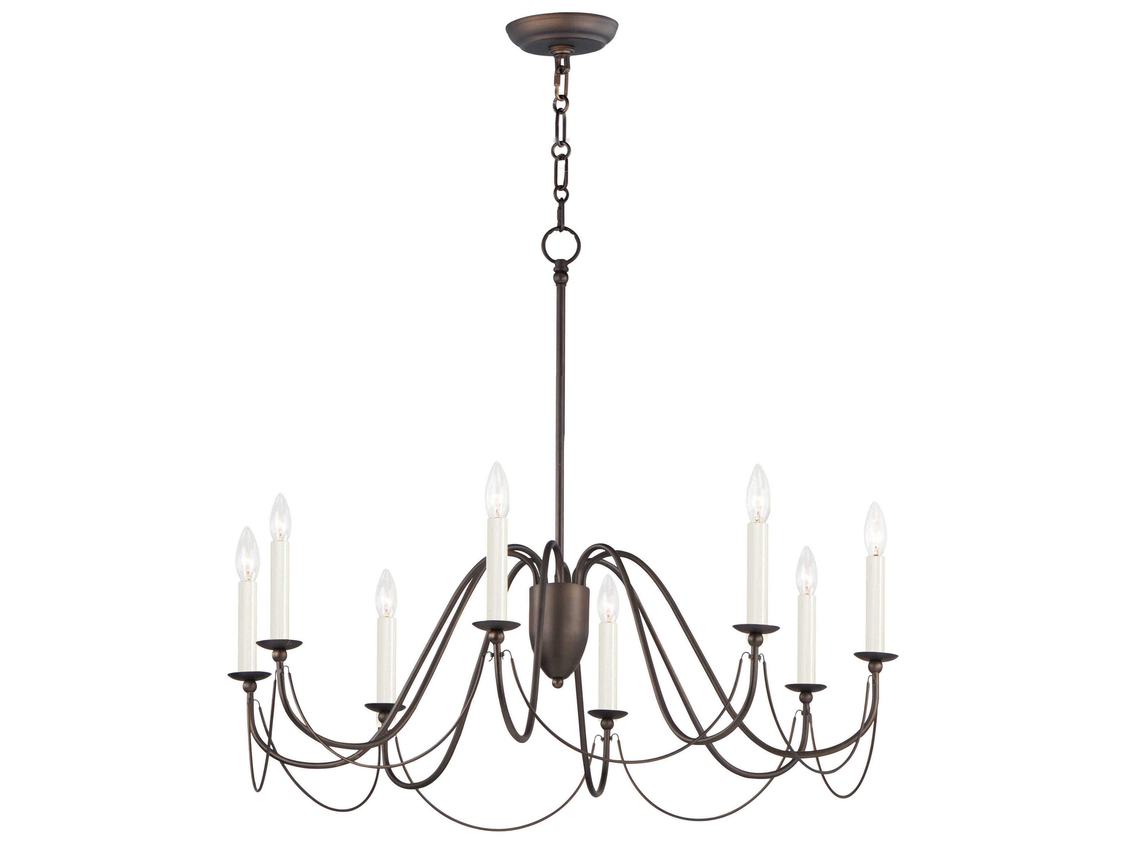 Plumette 8-Light Chestnut Bronze Candelabra Chandelier