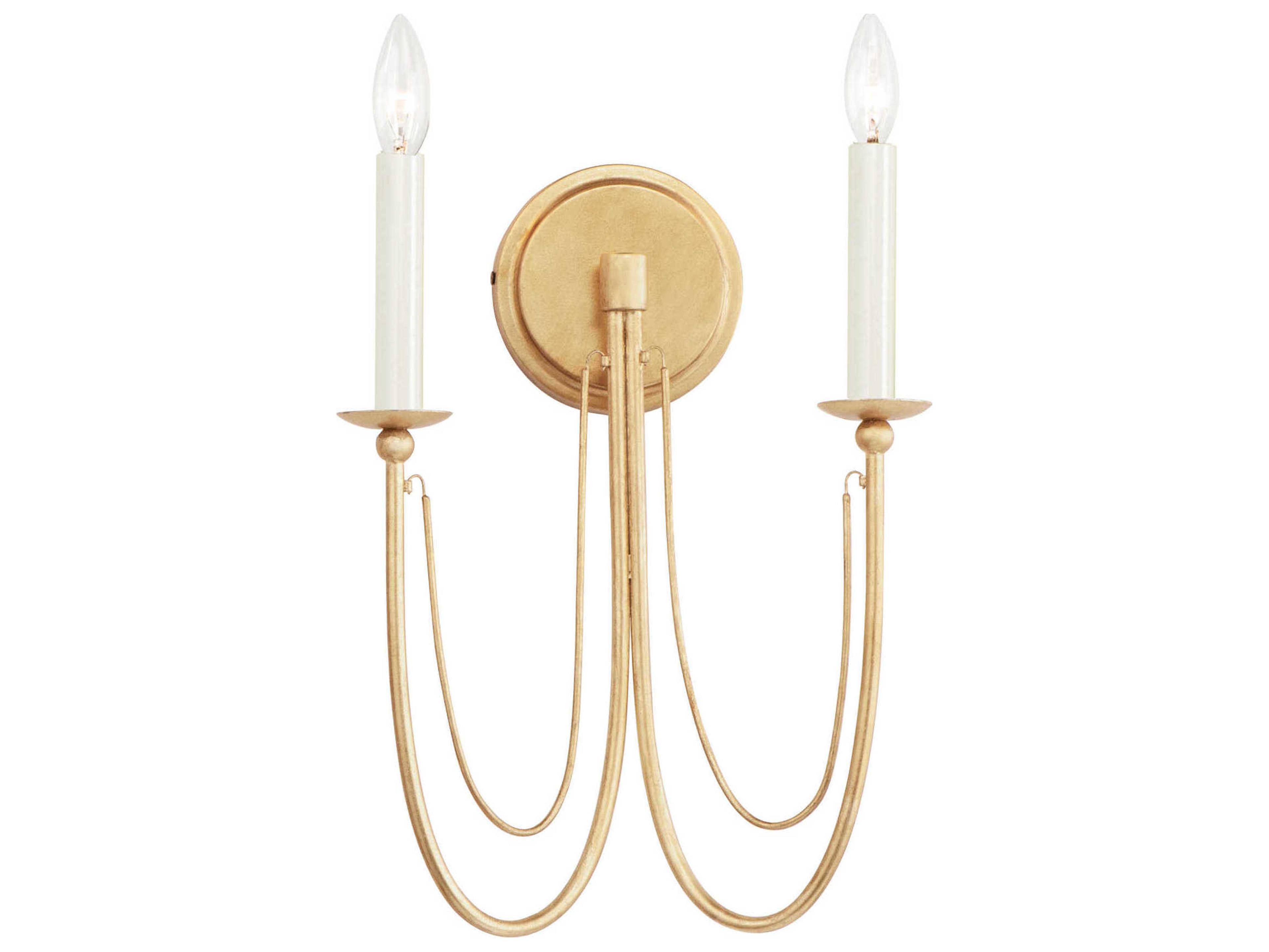 Maxim Lighting Plumette 2-Light Gold Leaf Wall Sconce