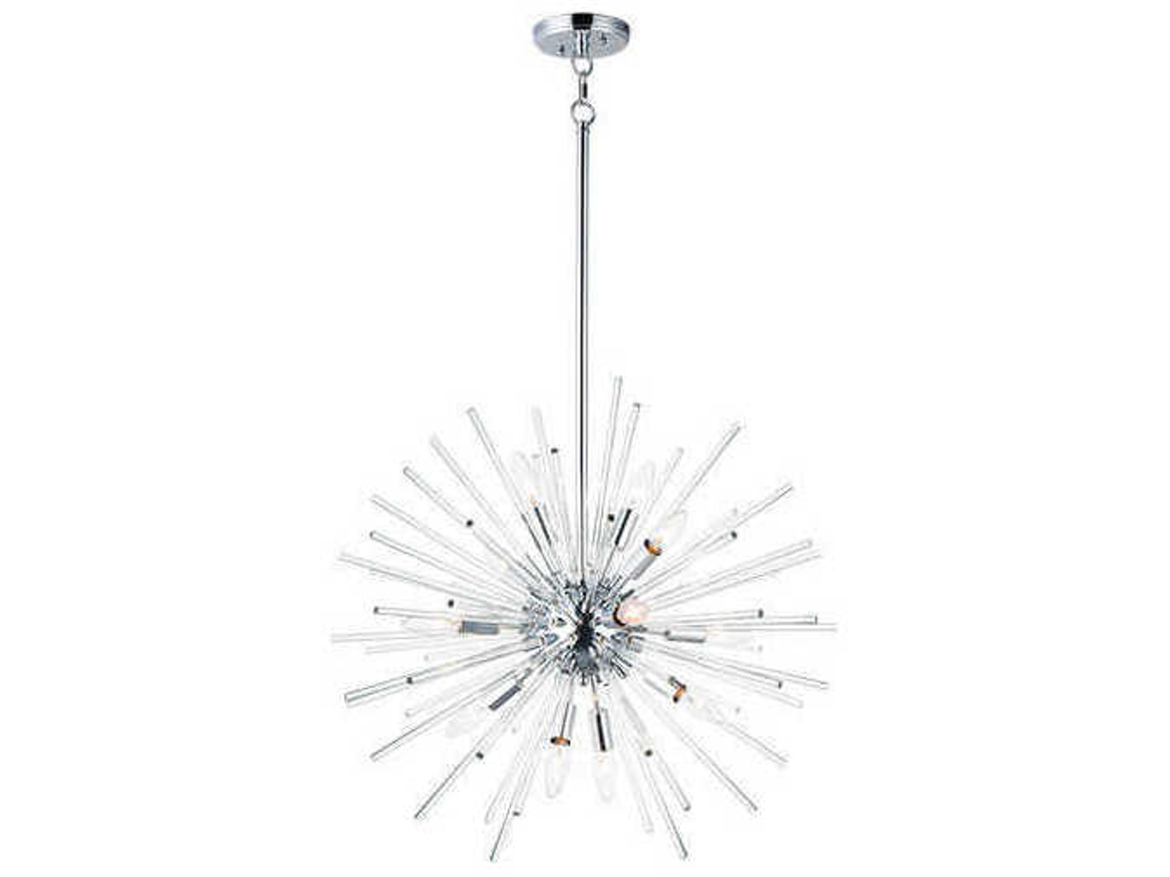 Polaris 12-Light Polished Chrome Clear Glass Sputnik Pendant