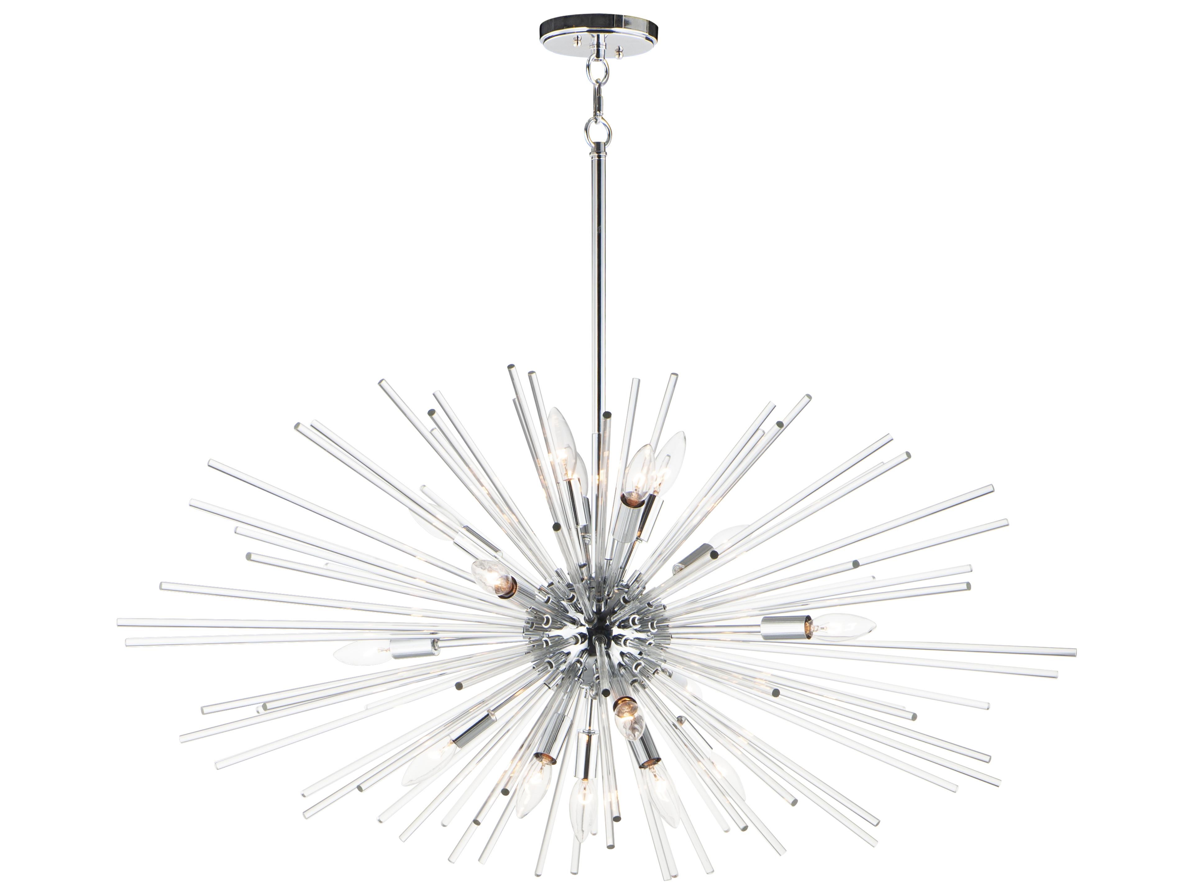 Polaris 16-Light6-Light Polished Chrome Glass Sputnik Pendant